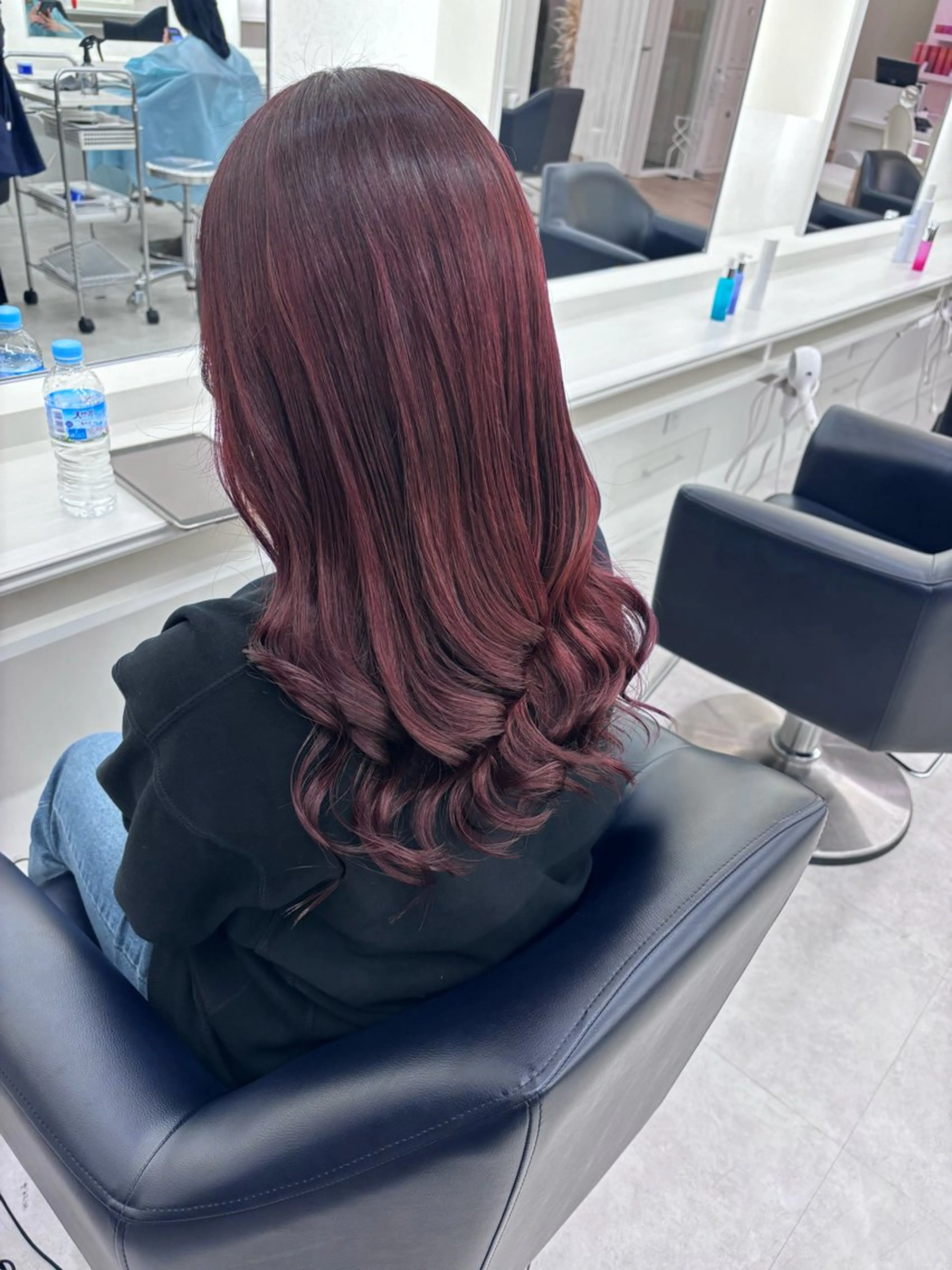 セミロング カラー レッドカラー 今井 愛歩のマツエク・マツパデザイン