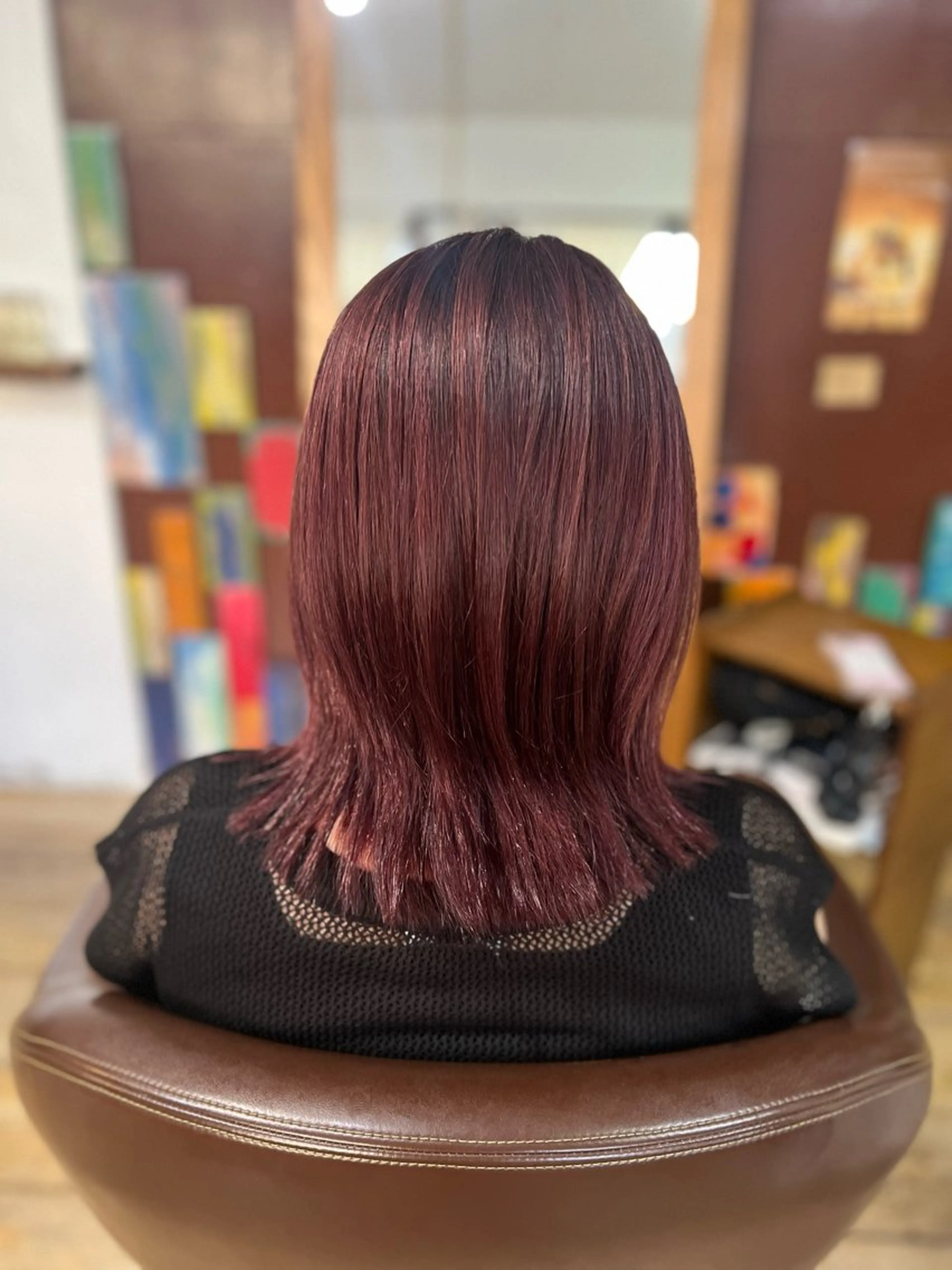 ミディアム カラー ブリーチ イルミナカラー ピンクカラー 酸性ストレート カット ヘアカラー 縮毛矯正 トリートメント Style Tのヘアスタイル