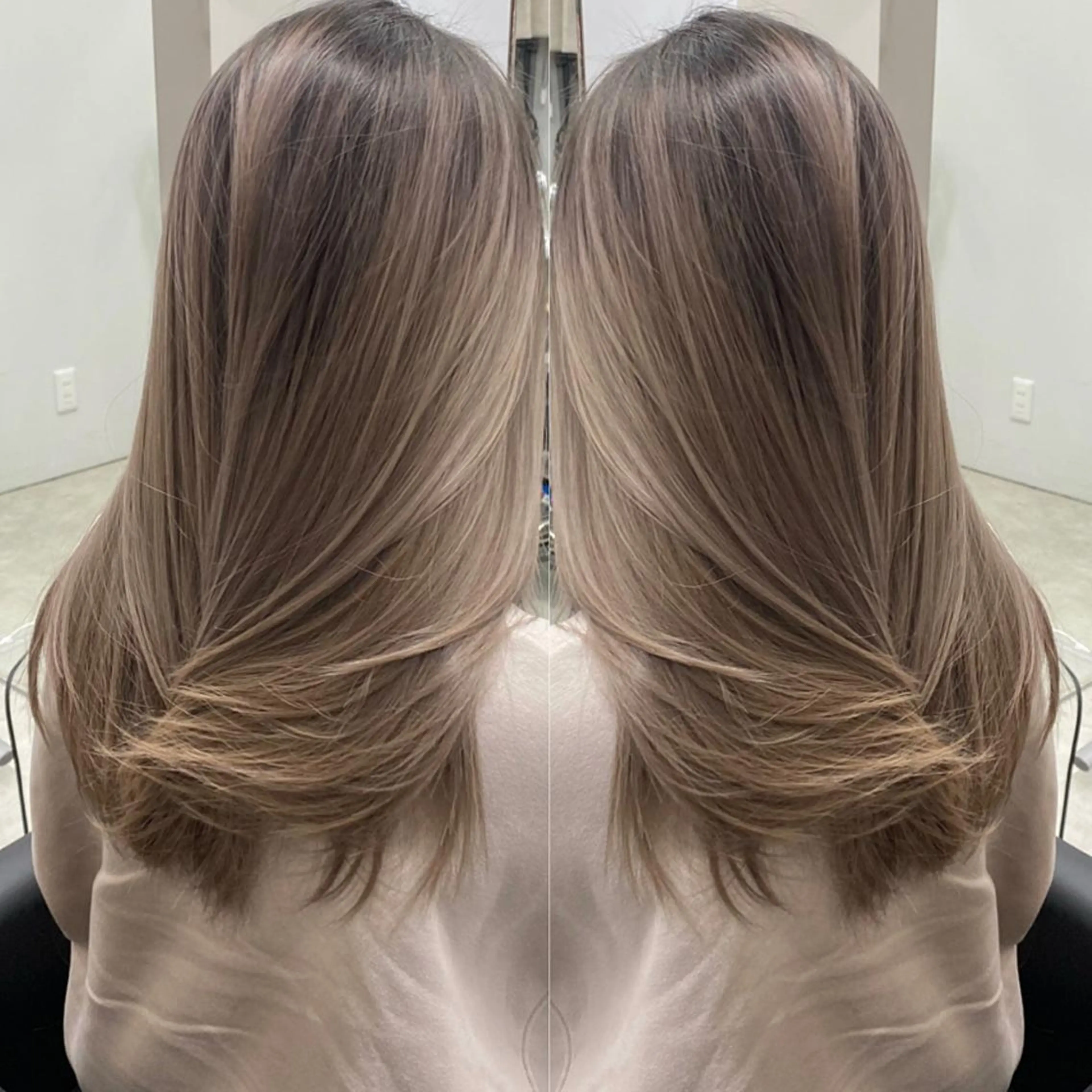 ロング カラー パーマ ヘアアレンジ メンズ キッズ ネイル マツエク・マツパ アイブロウ ハイライト、レイヤー カット/西梅田/中西のヘアスタイル