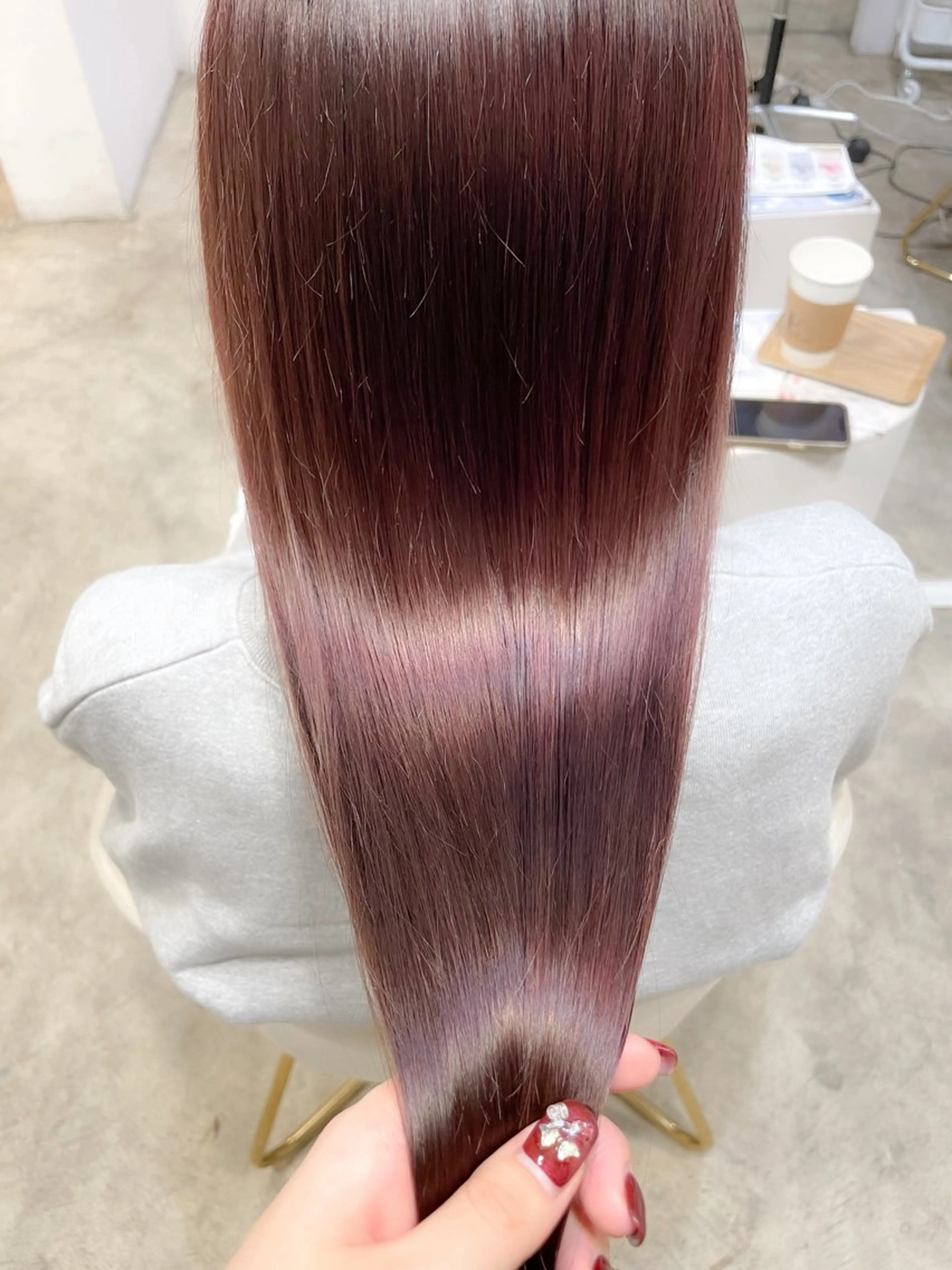 ロング カラー ブリーチ無し透明感 カラー🎀rencaのヘアスタイル