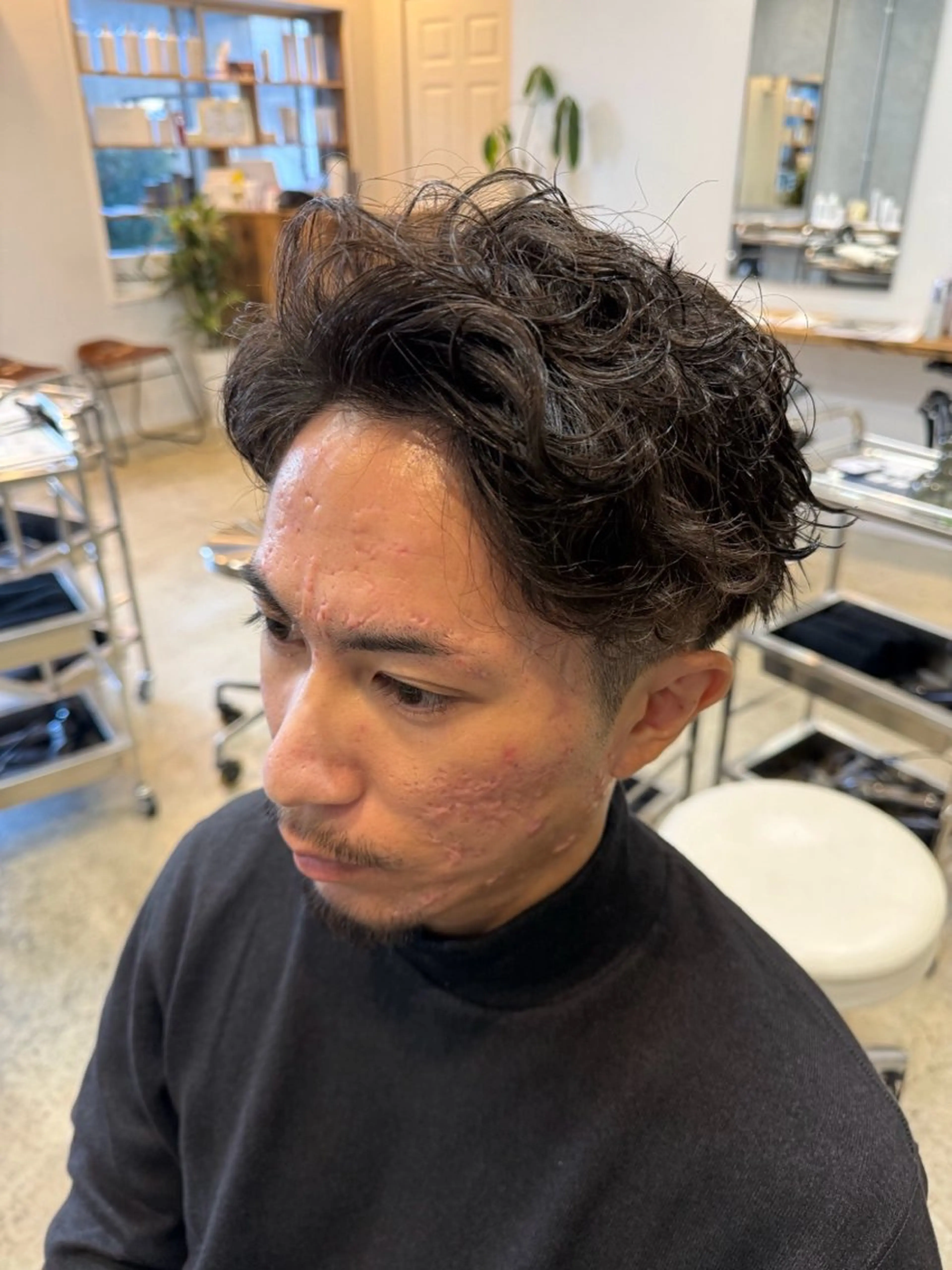 ショート パーマ メンズ カット パーマ 高橋 るいのヘアスタイル
