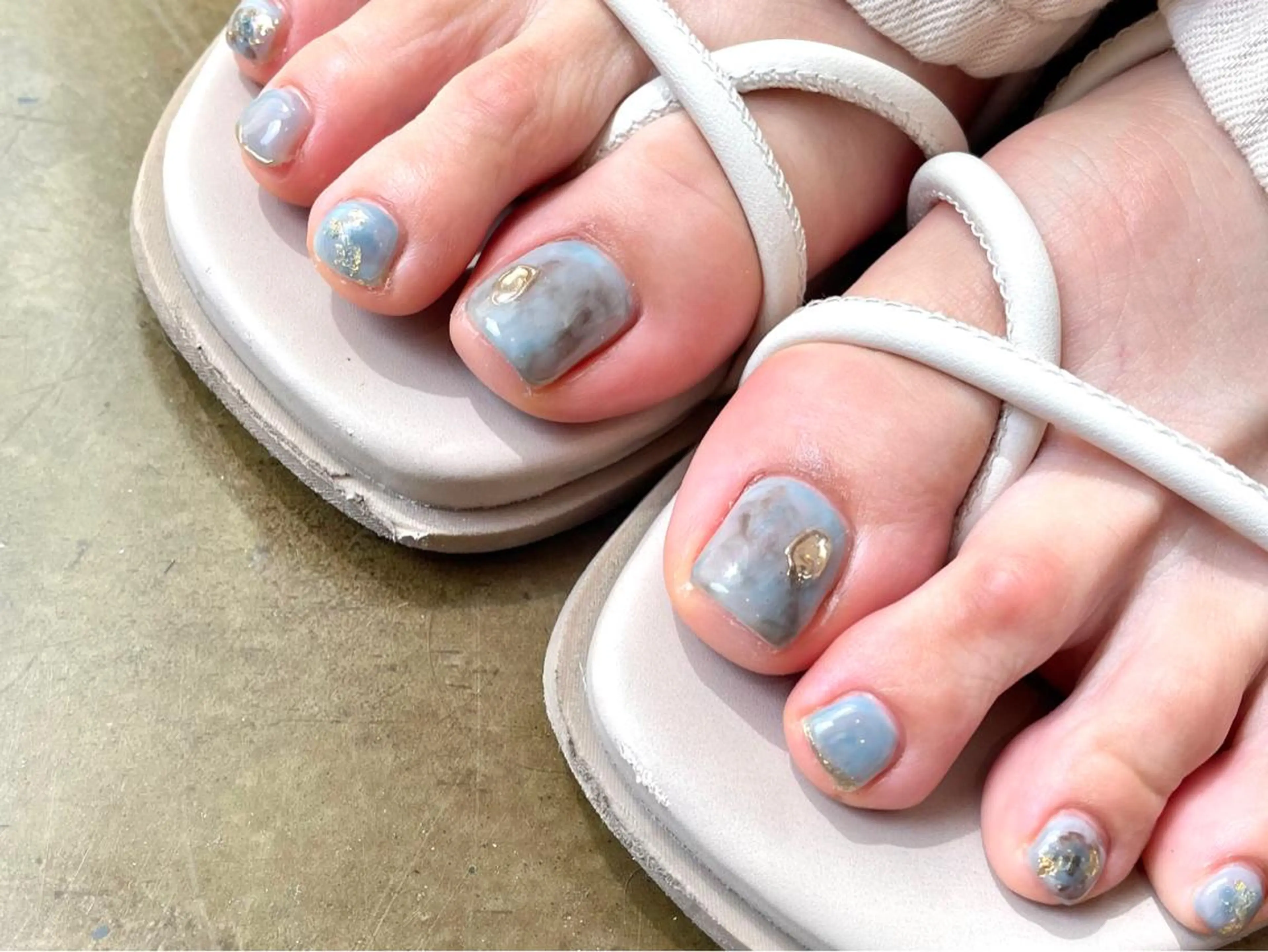 ネイル ブルー cachette mのネイルデザイン