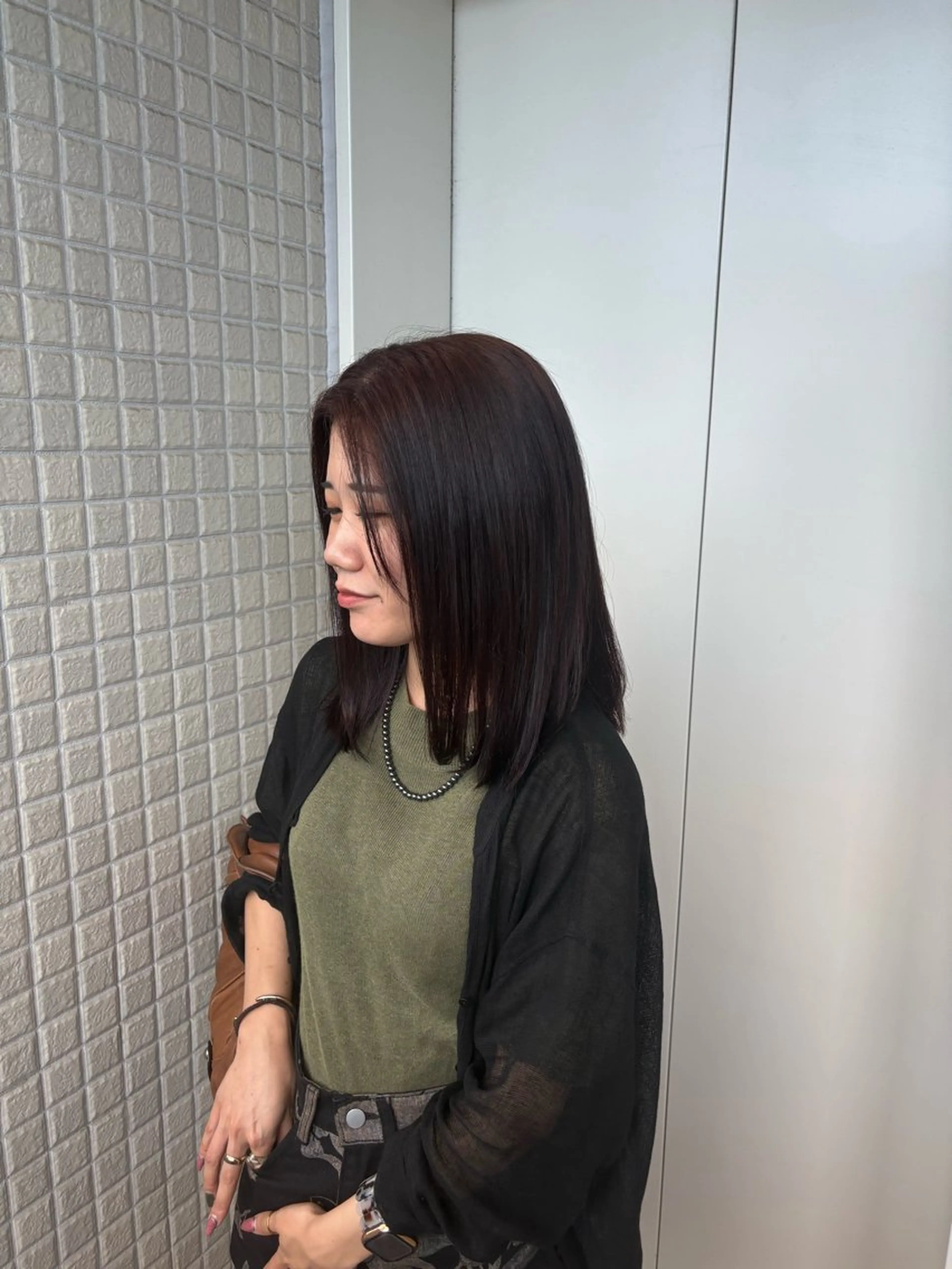 ミディアム ヘアカラー 🧵個性派/横浜パー マ/暖色/ミミのヘアスタイル