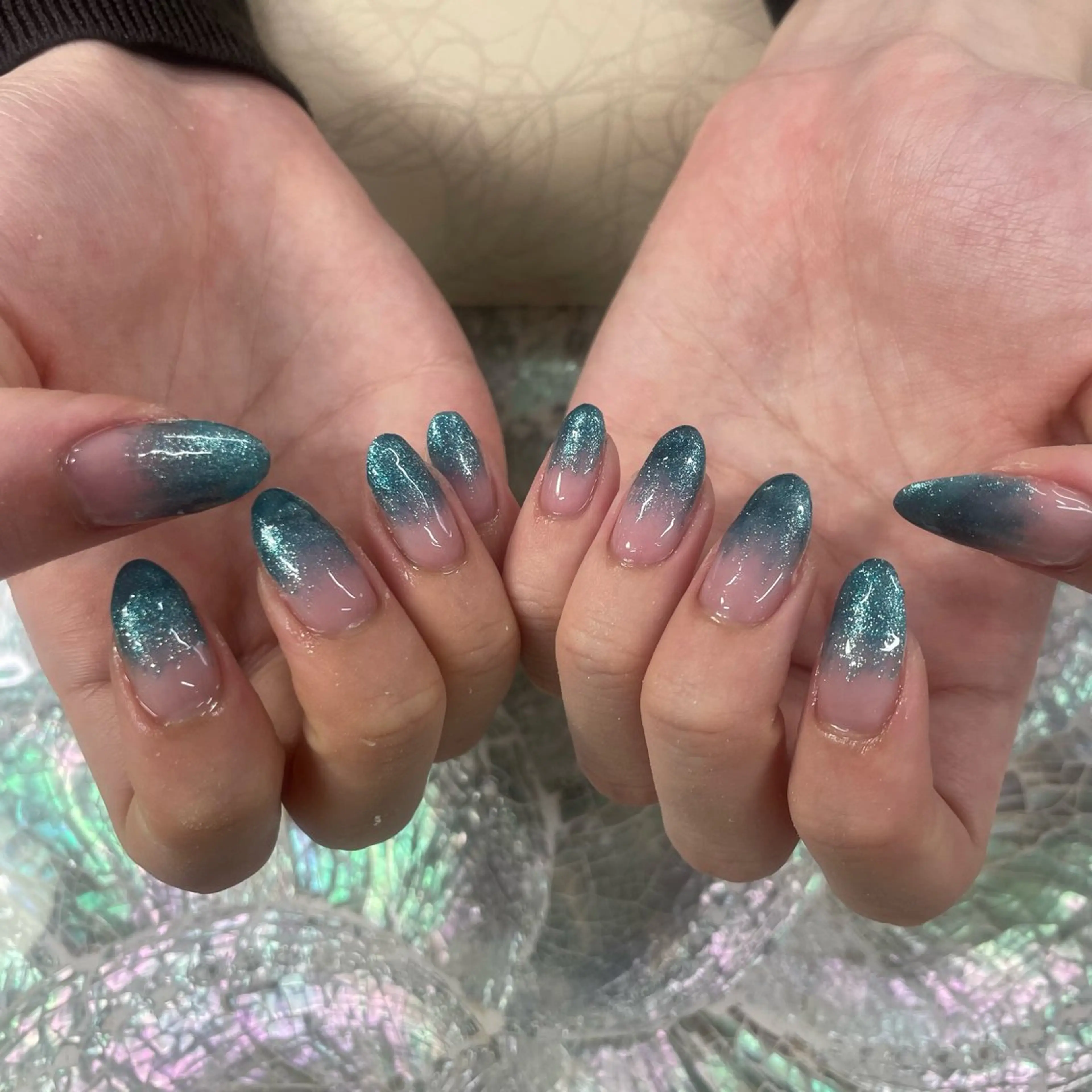 〔オフなし〕ワンカラー、ラメグラデーション✨🌊の写真