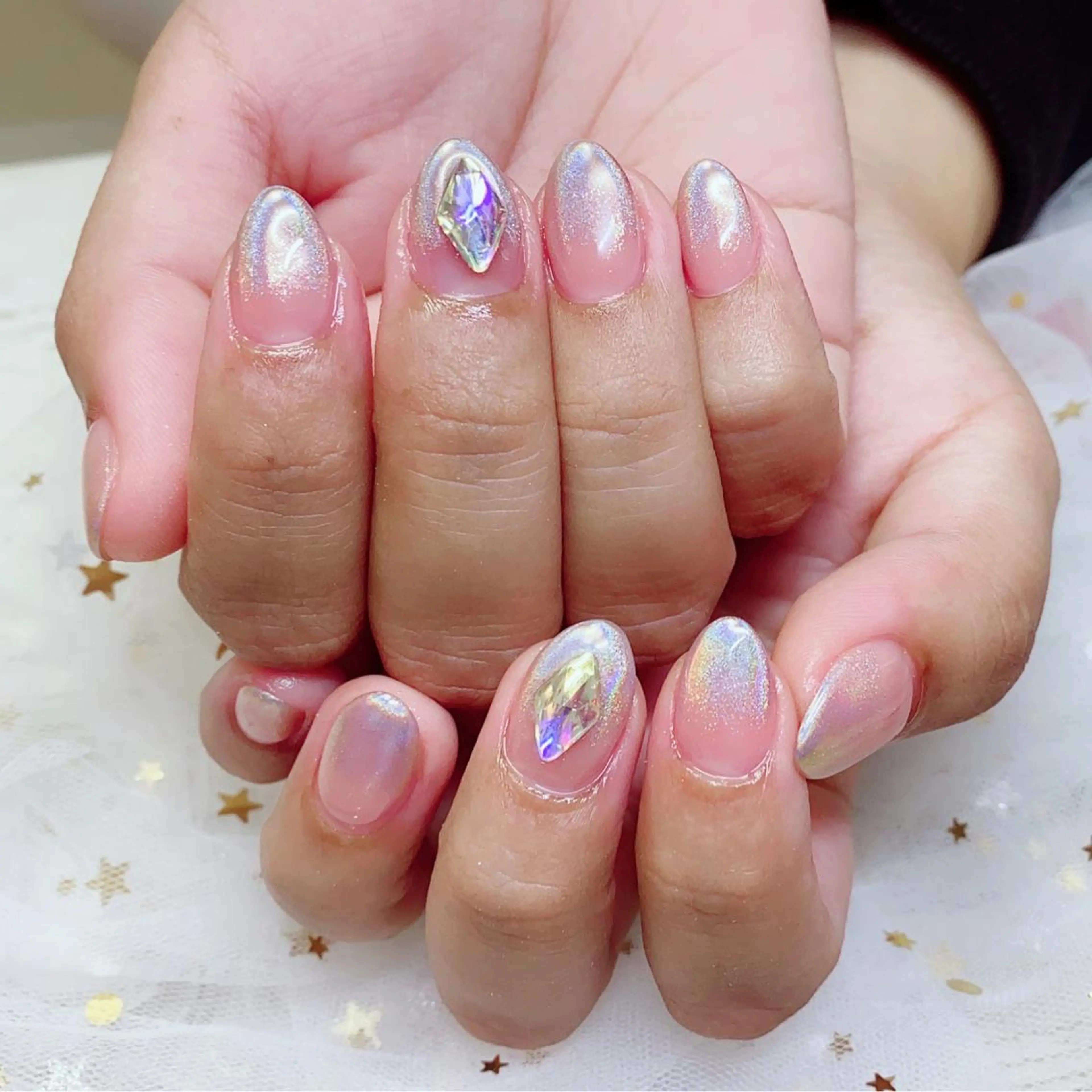 カラー ネイル グラデーションカラー ユニコーンカラー グラデーション Q Free nailsのネイルデザイン