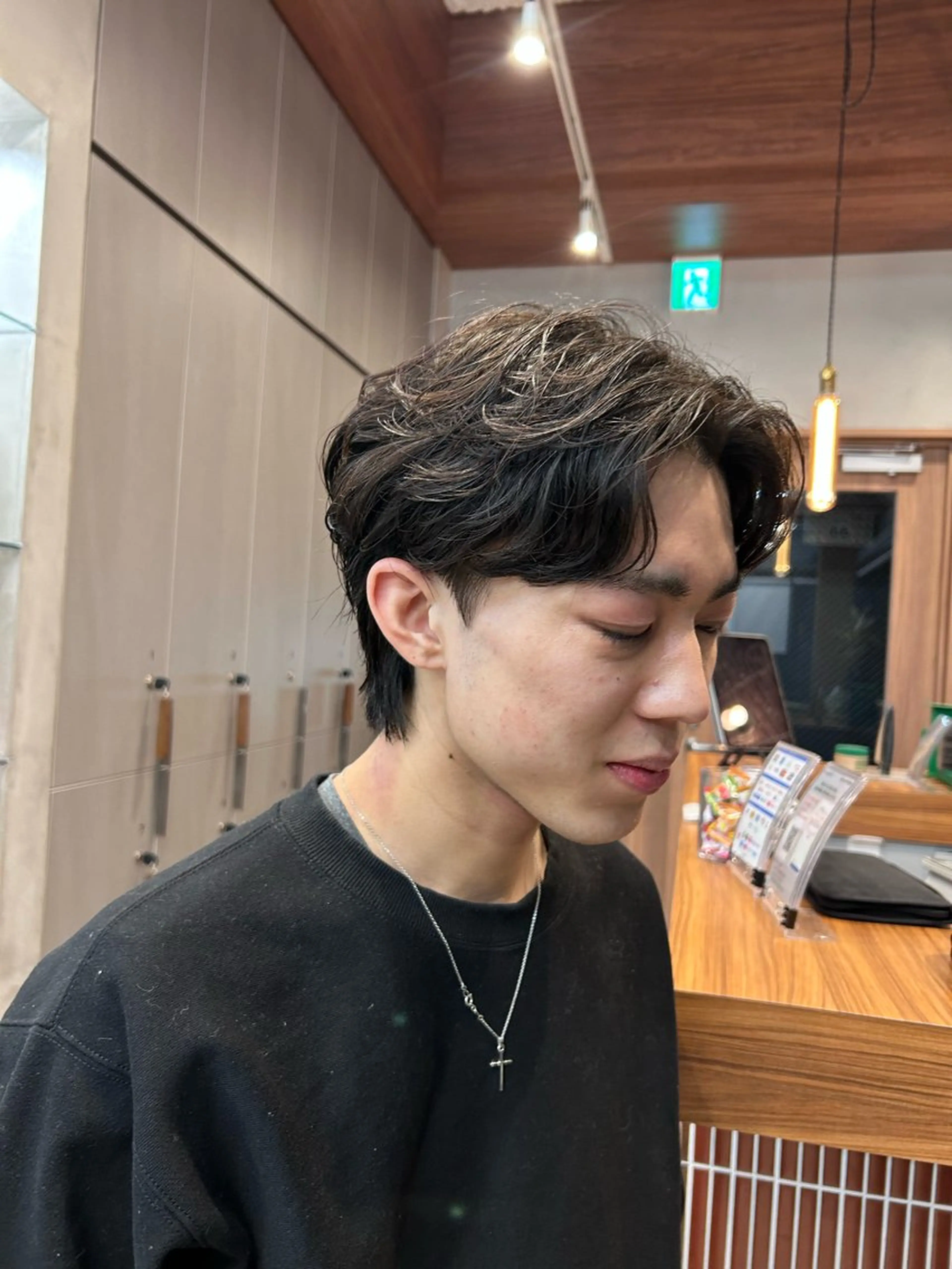 メンズ フェザーパーマ メンズパーマ 砂川 渉　elima byのヘアスタイル