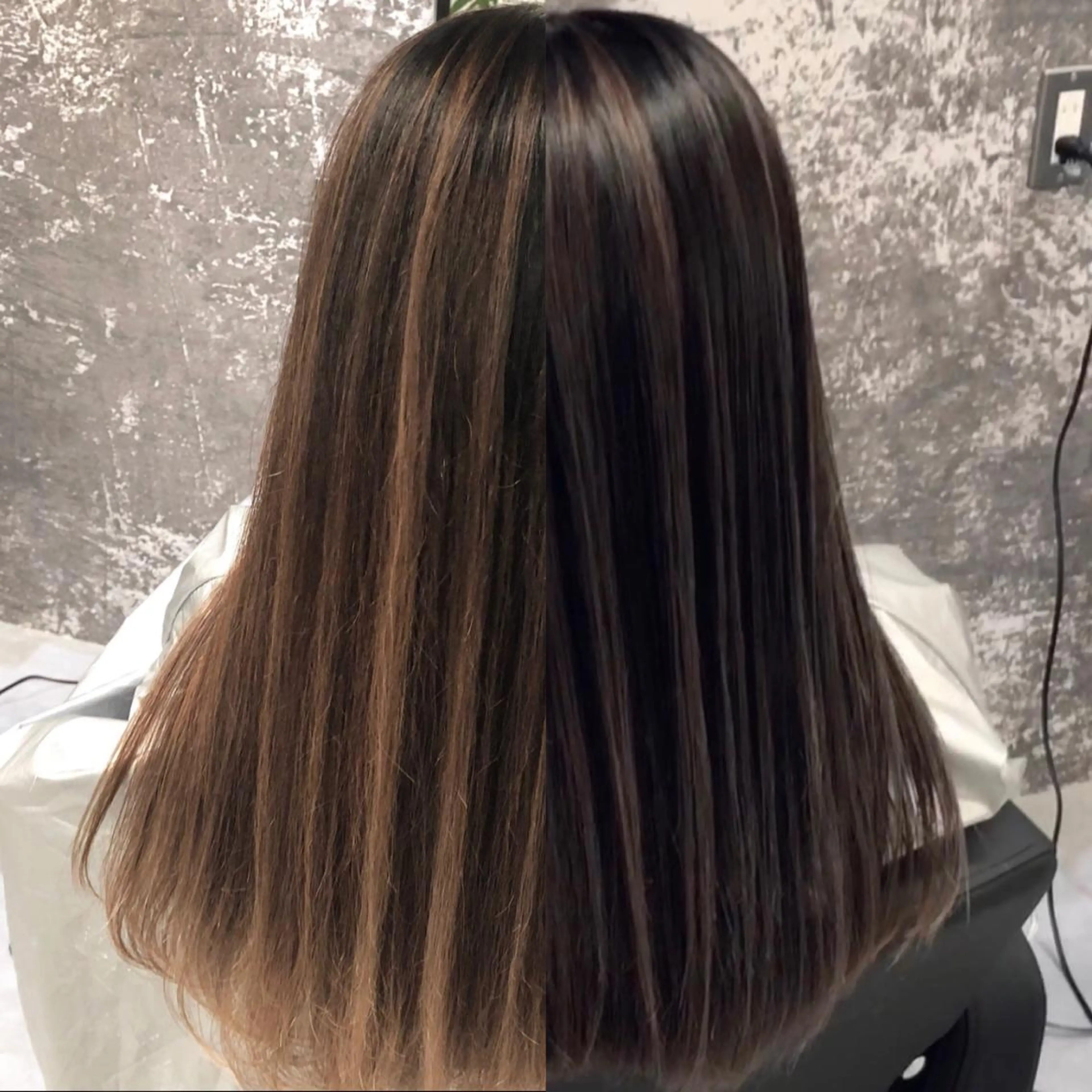 セミロング カラー ヘアアレンジ ショートボブ シールエクステ バレイヤージュ デザインカラー ハイライトカラー アンドウ ユウ/ レイヤーカット/韓国のヘアスタイル