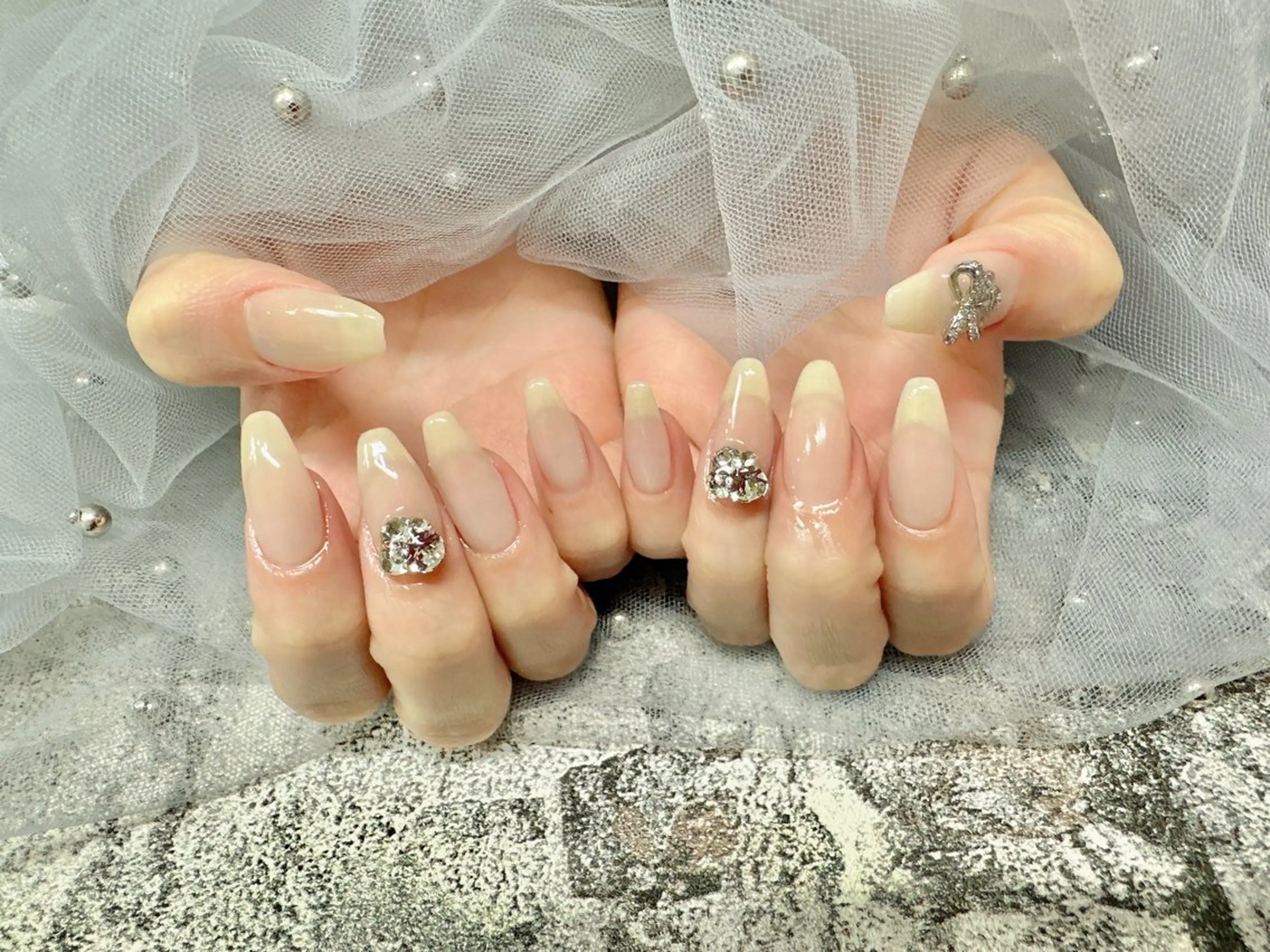 【チップ長さ出し】オフ有りワンカラー/グラデーション(ラメ、カラー)新規ソフトジェルオフ無料の写真