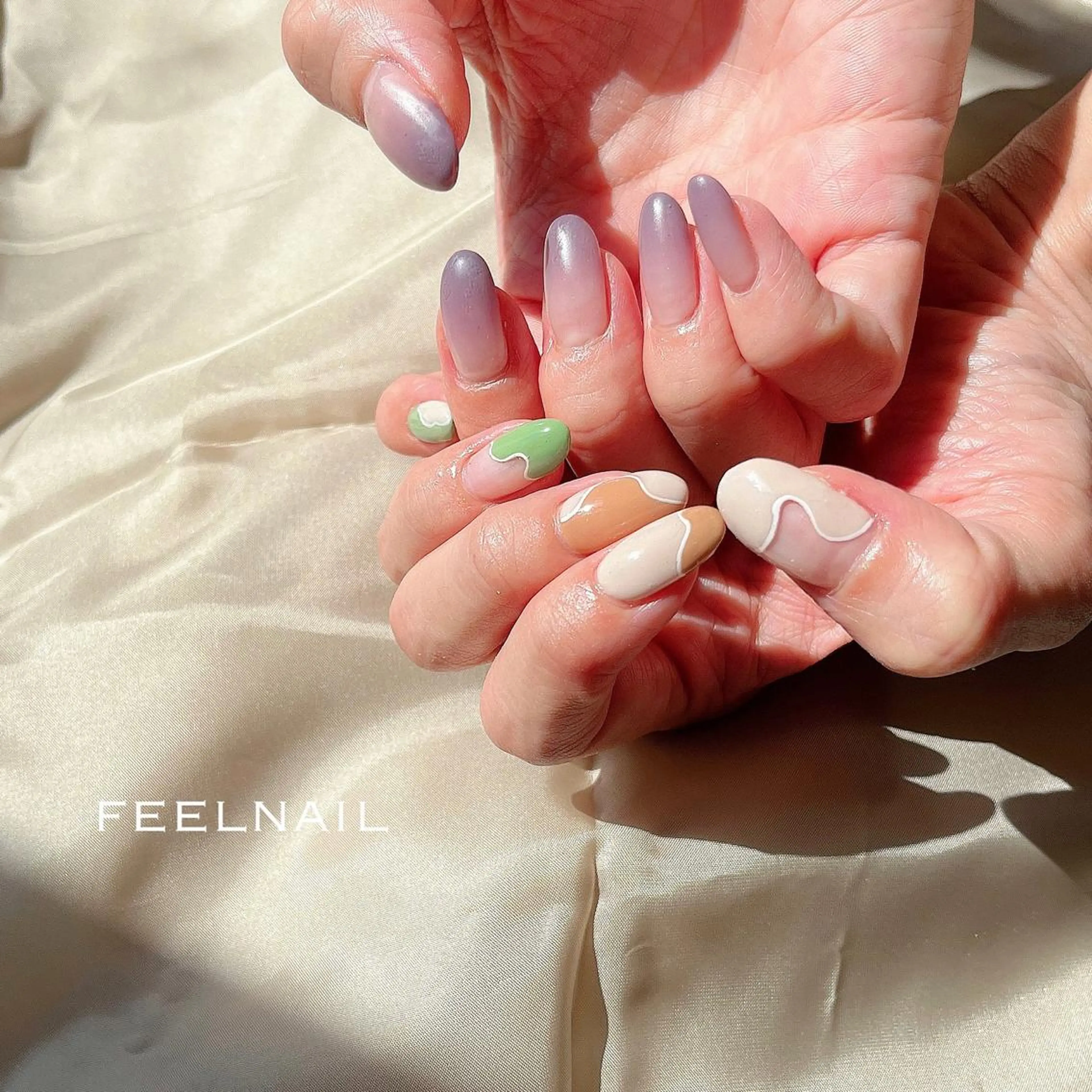 ネイル ニュアンスネイル シンプルネイル 近藤 あみのネイルデザイン