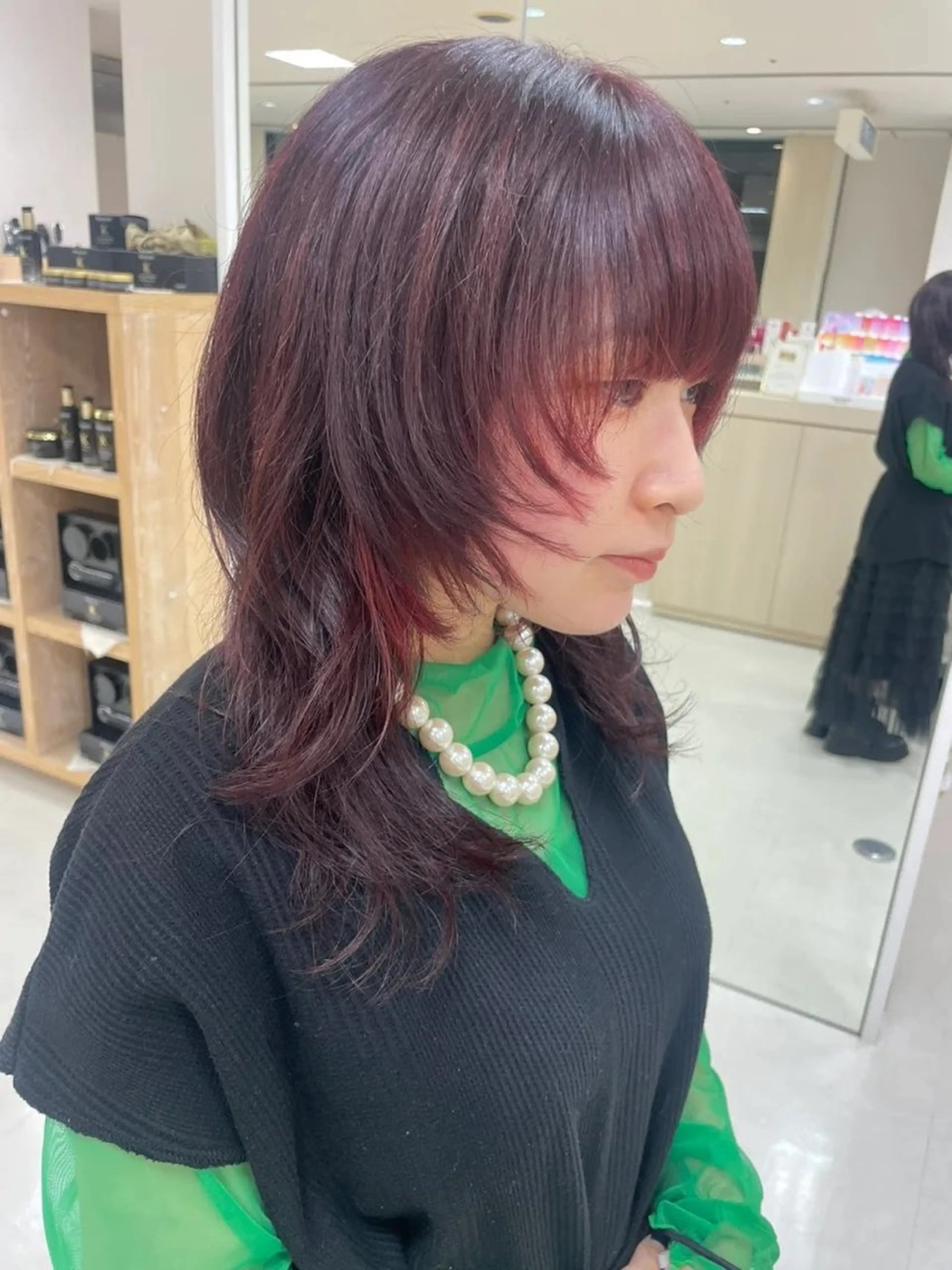 ロング カラー パーマ 🍒KIKUCHI KANAE🍒のヘアスタイル