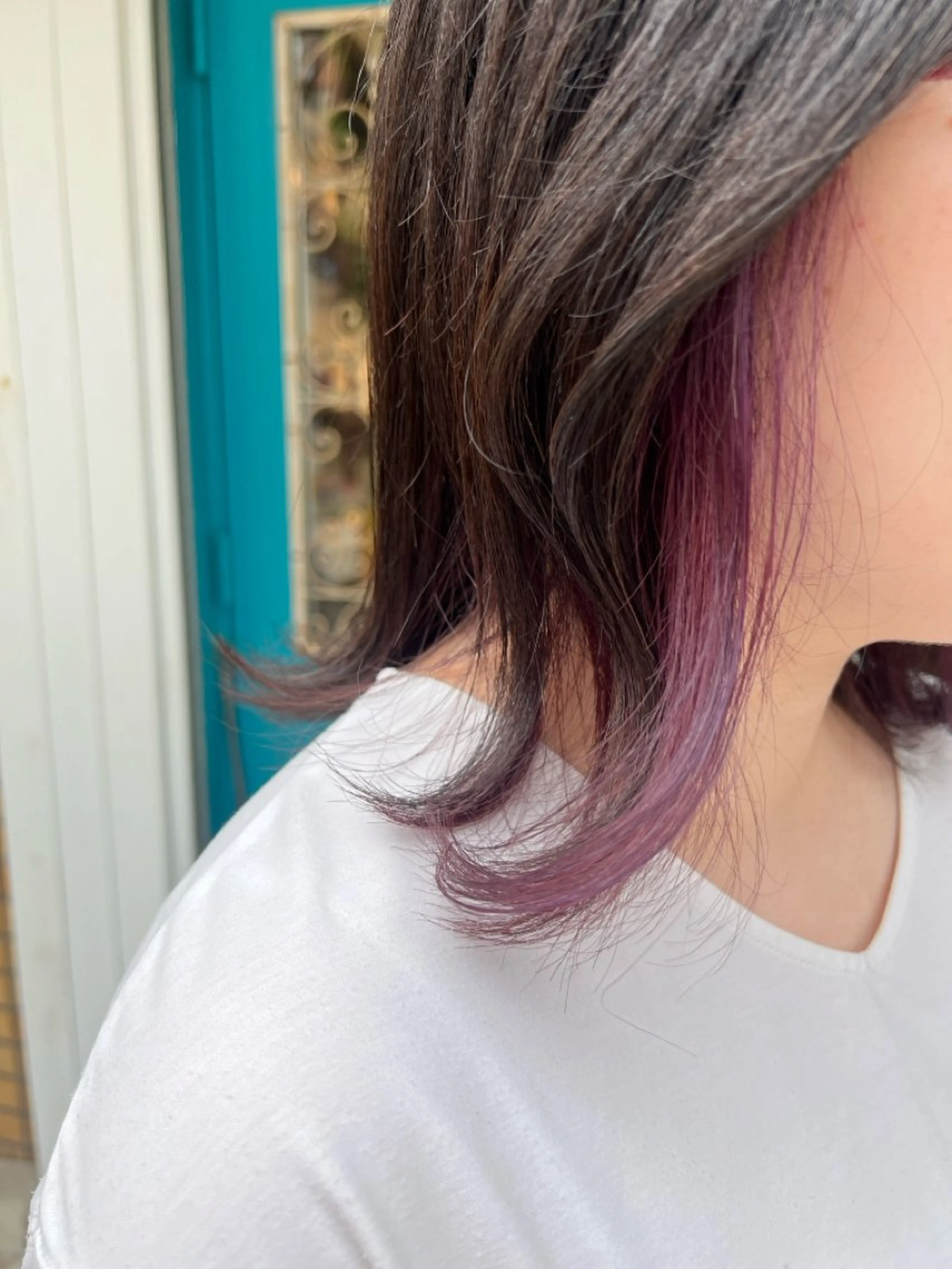 ミディアム カラー カット ヘアカラー トリートメント 韓国風レイヤー ∕ 大隣 里桜のヘアスタイル