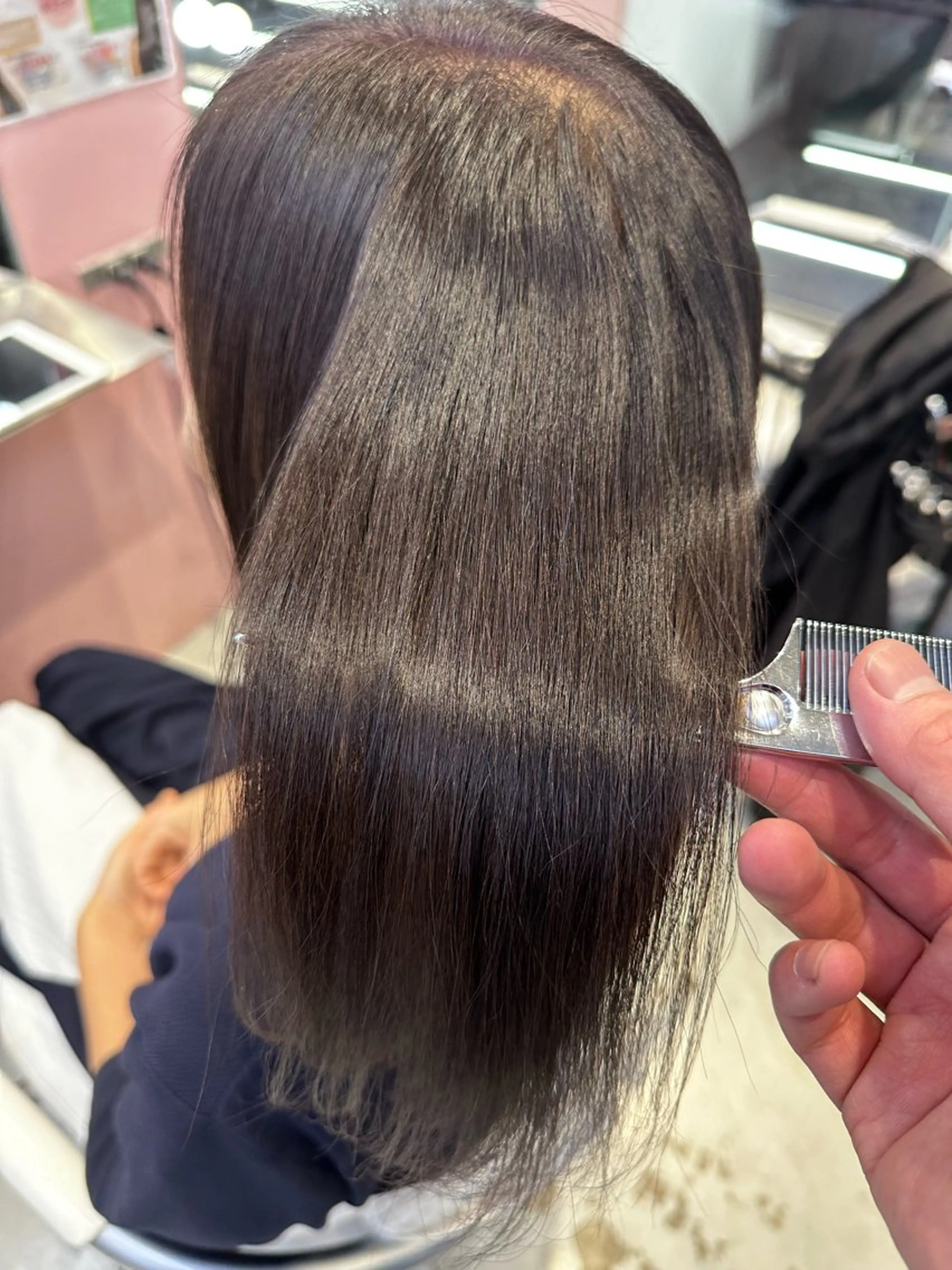 ロング パーマ 髪質改善 縮毛矯正 ストレートパーマ カット 縮毛矯正 トリートメント MIG×LIG  ミグバイリグ所属・✨縮毛矯正✨ 知念あたるのヘアスタイル