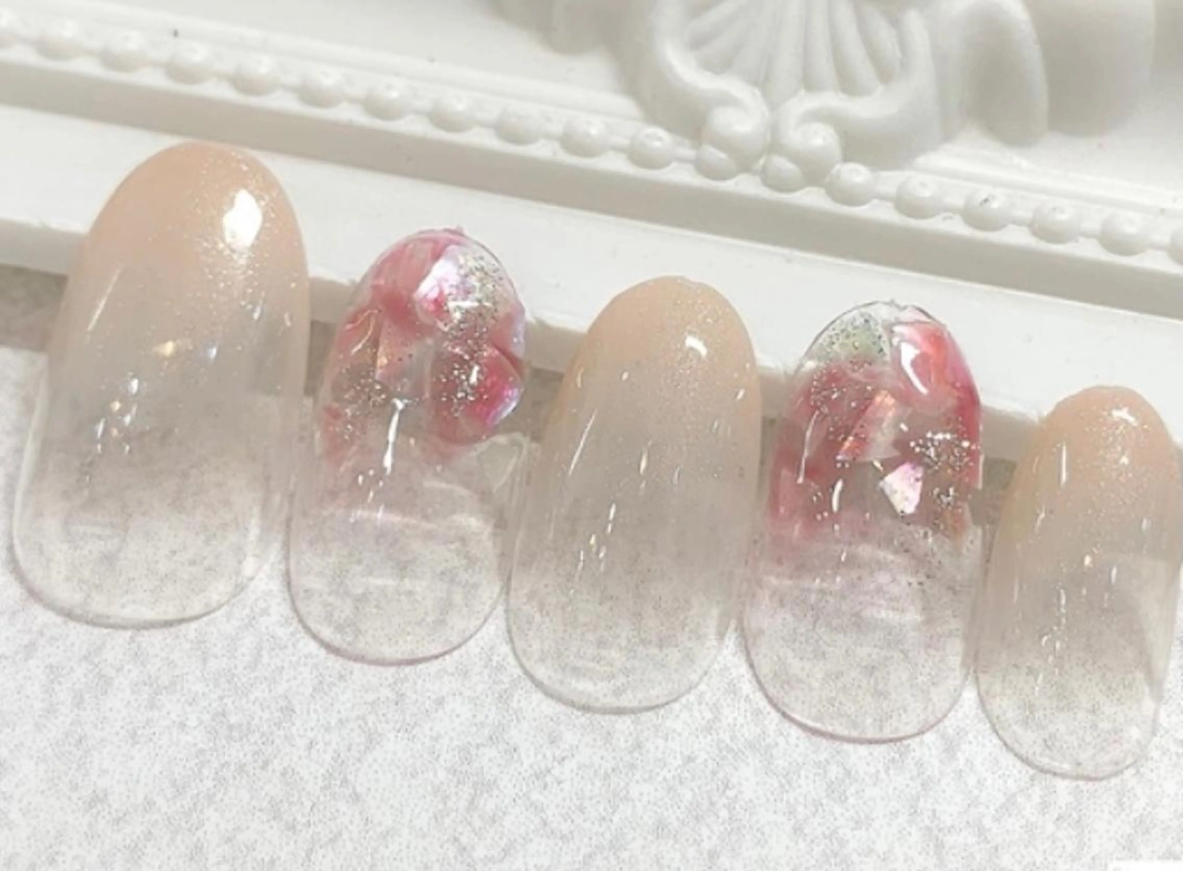 ネイル クリアネイル ニュアンスネイル Spie beauty salon 塚本店所属・spie 塚本店のネイルデザイン