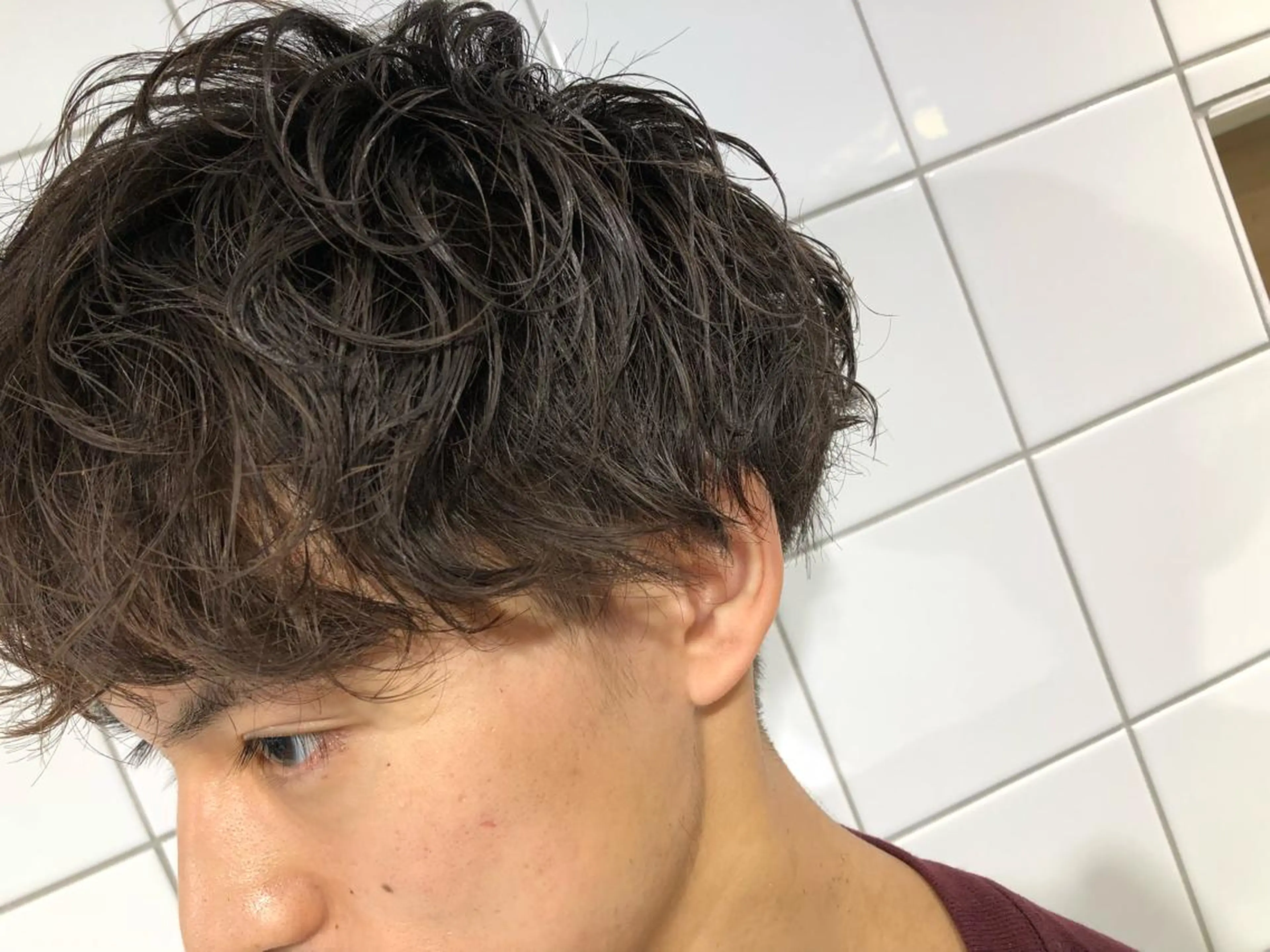 メンズ BABY 艶髪暗髪ヘア💖達人のヘアスタイル
