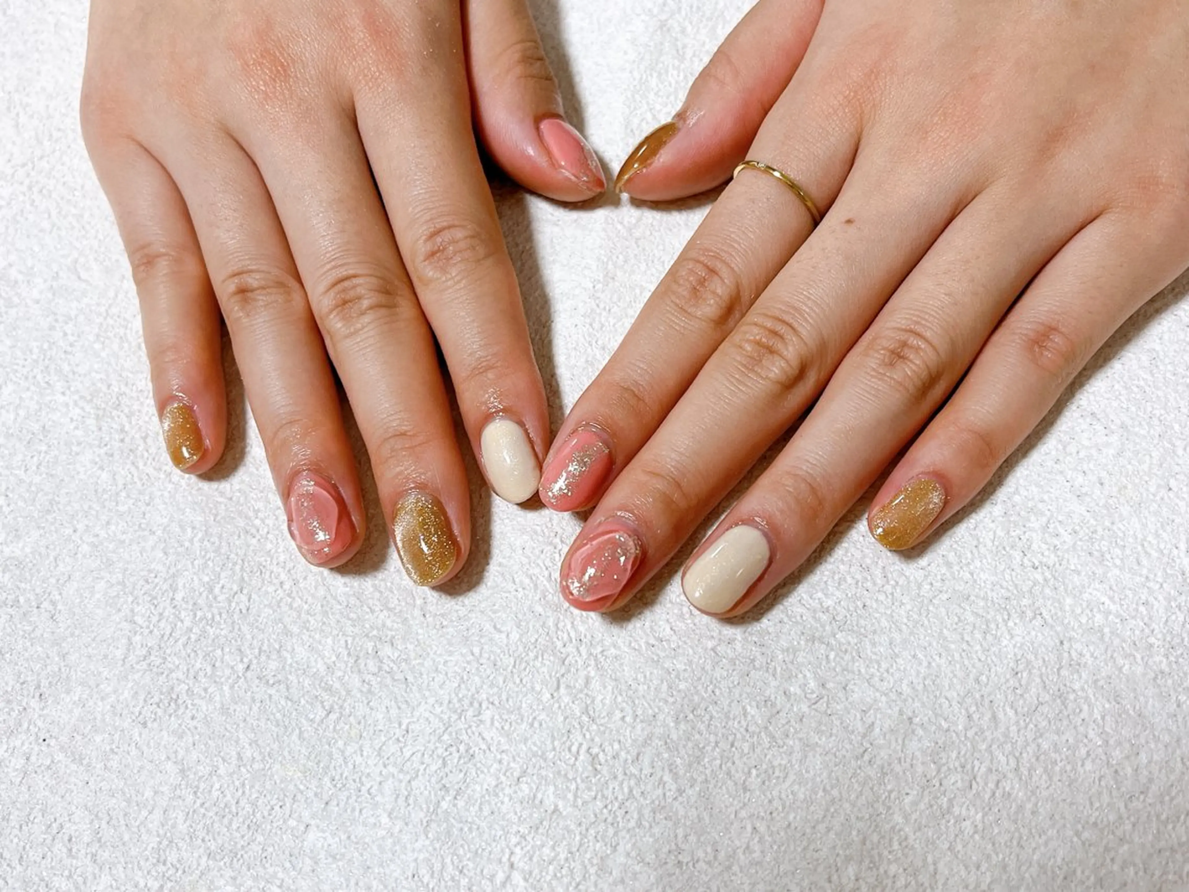 ネイル オーロラネイル フットネイル フレンチネイル ジェルネイル 韓国ネイル Mogu nail 二子玉川のネイルデザイン