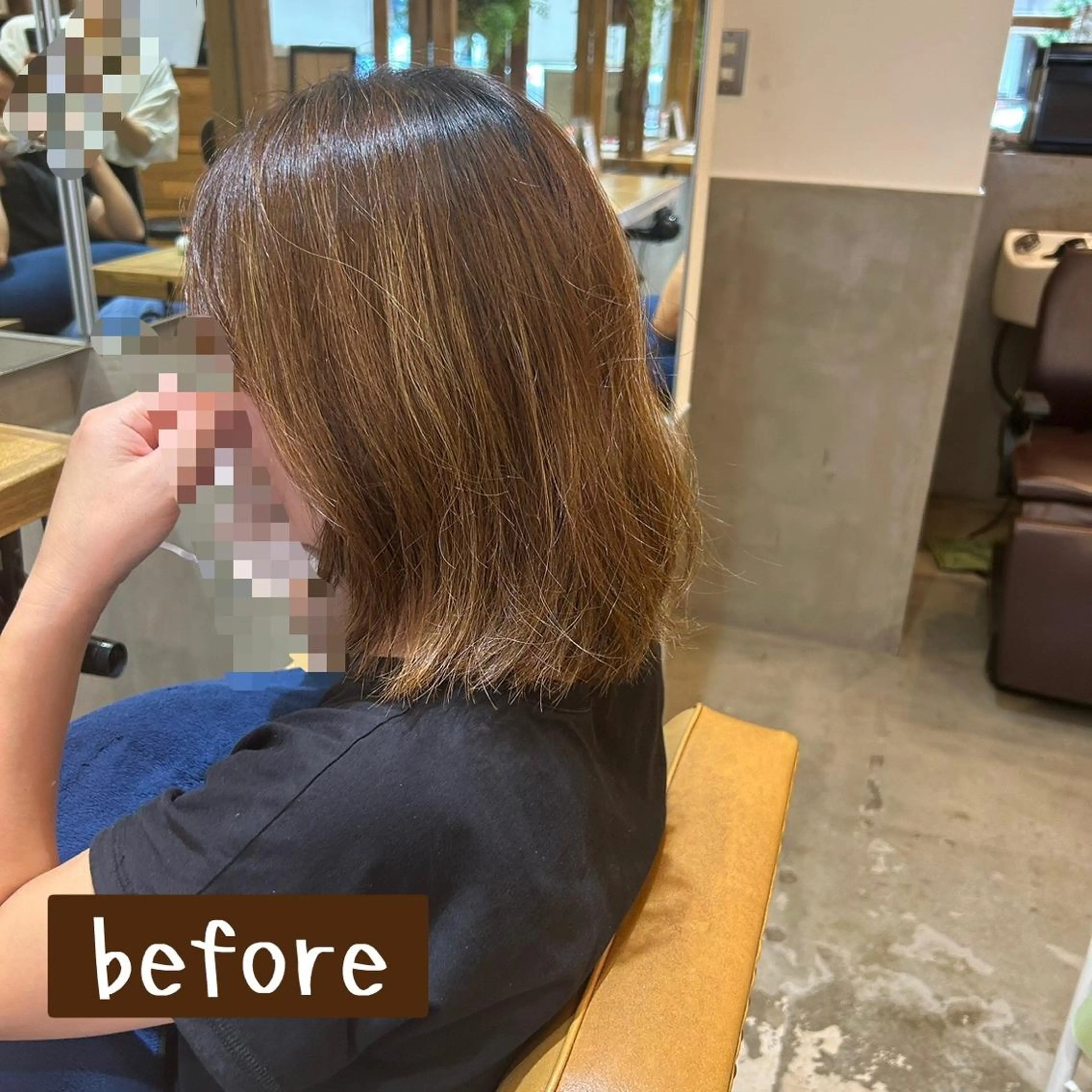 ミディアム カラー カット ヘアカラー トリートメント 若狭 彩花のヘアスタイル