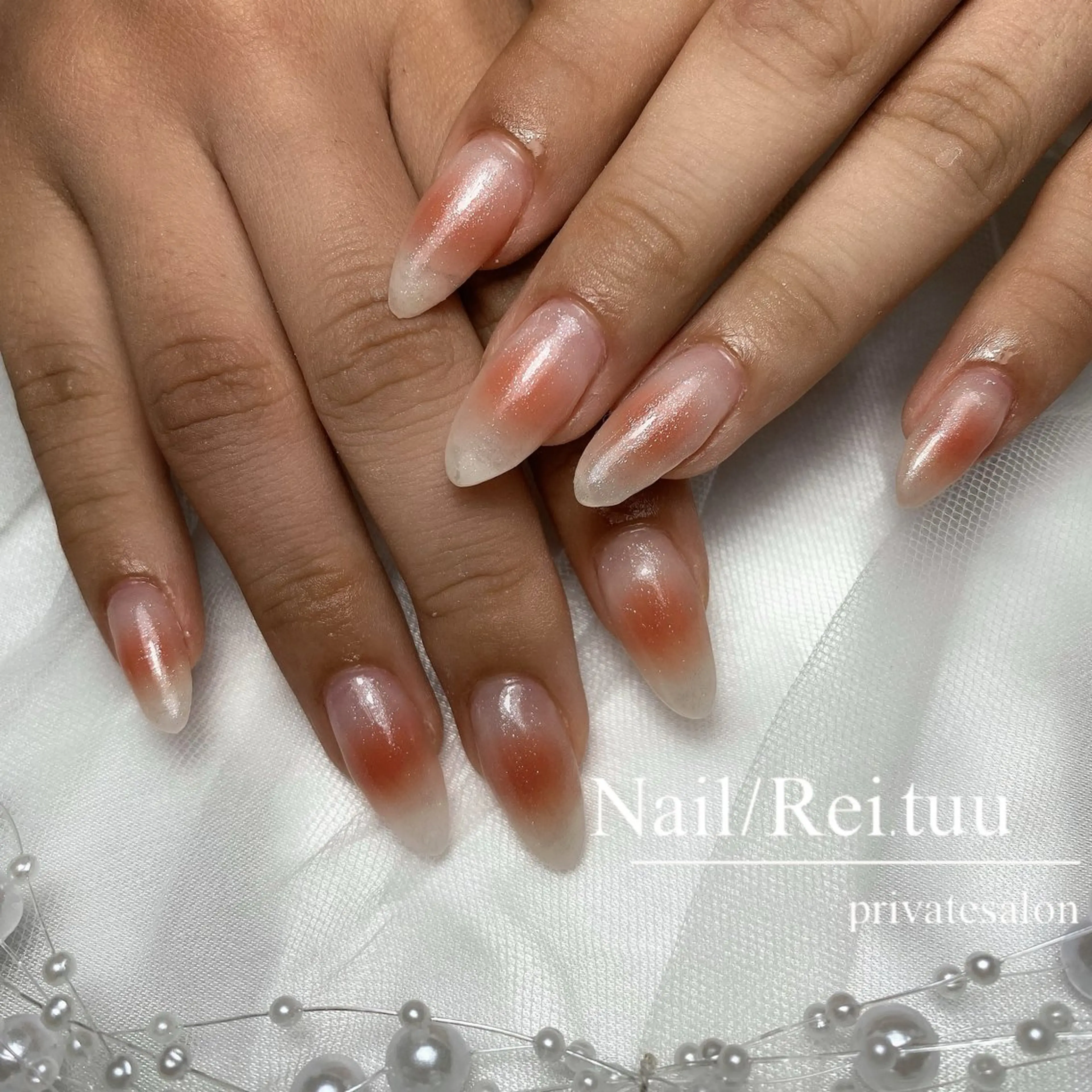 ネイル チークネイル フラッシュネイル フットネイル フレンチネイル グラデーション Nailsalon / Rei.tuuのネイルデザイン