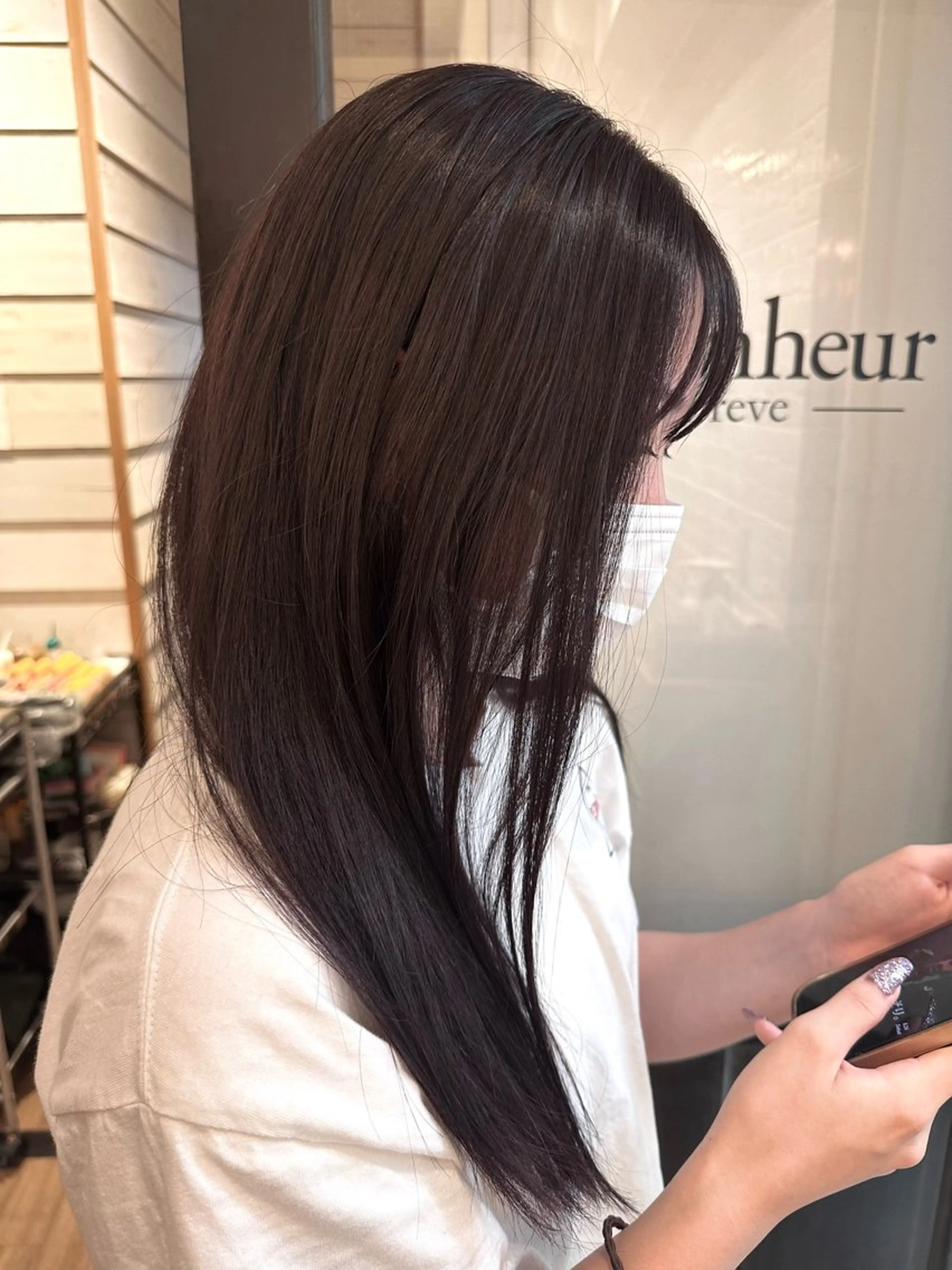 ロング カラー ブラウンカラー ラベンダーカラー La bonheur hair reve 池袋店所属・🐈‍⬛ マナカ🐈‍⬛のヘアスタイル