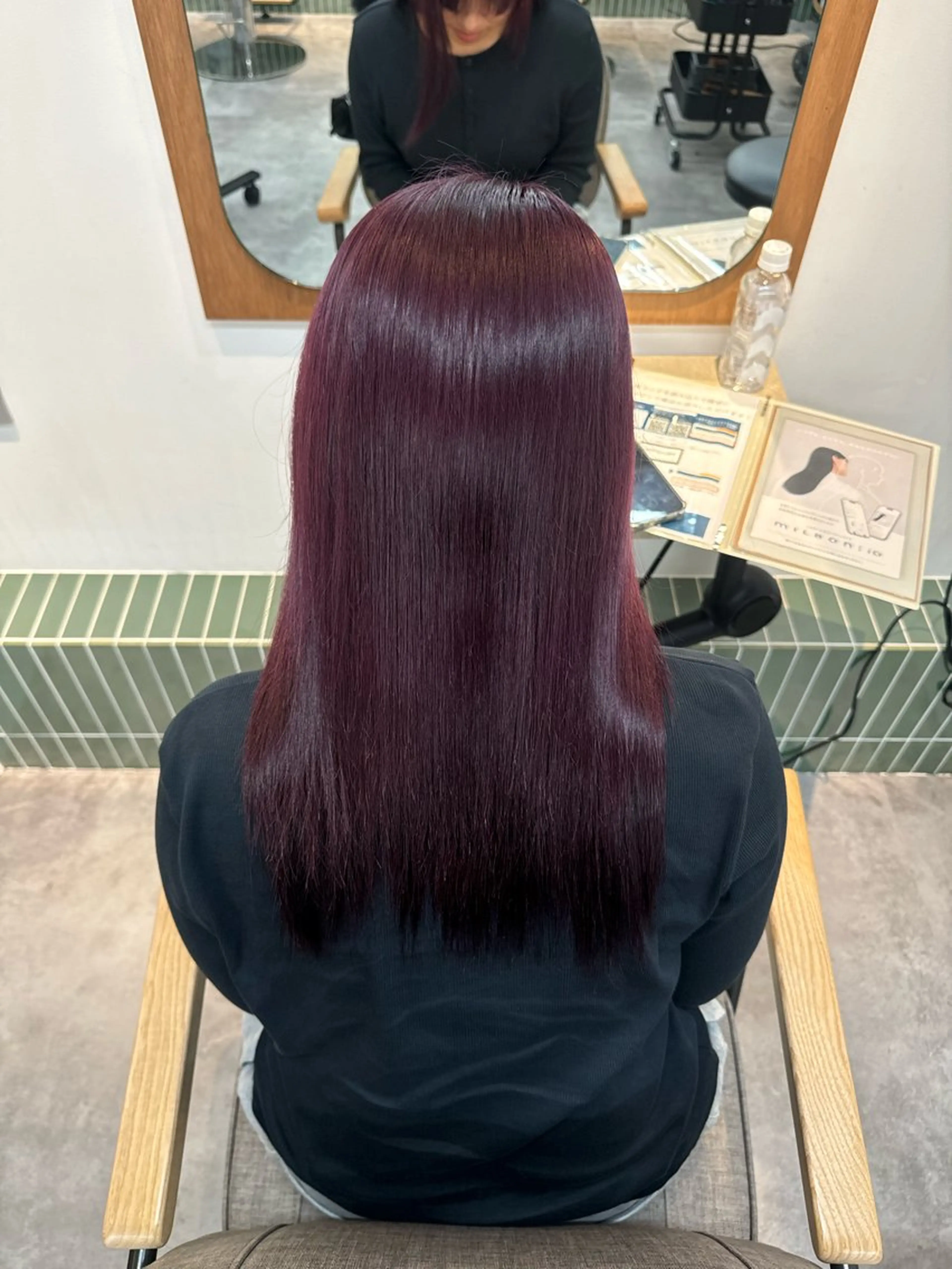 セミロング ヘアカラー トリートメント 松田 じゅりなのヘアスタイル