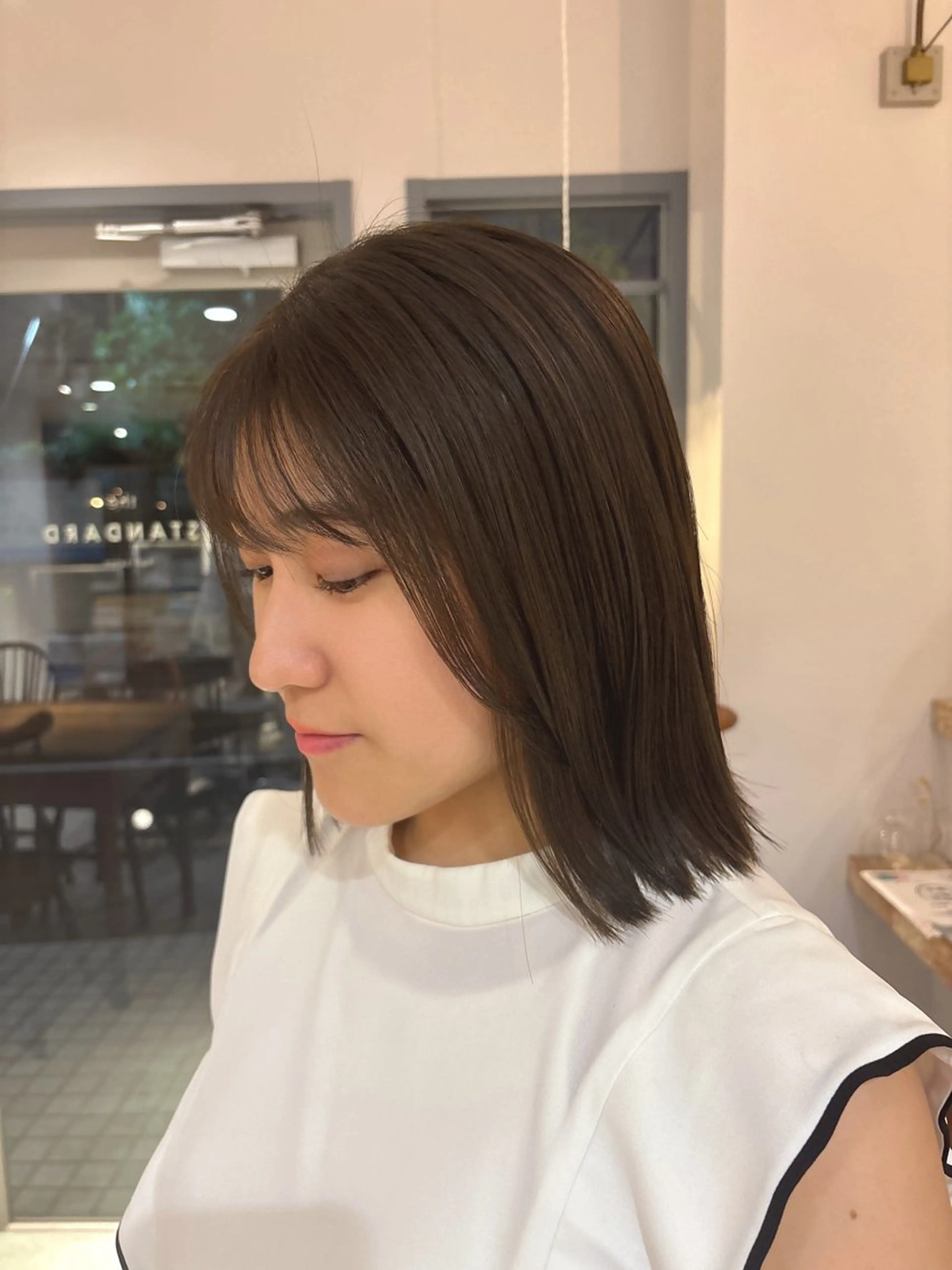 カラー 🎀調布仙川透明感オ リーブカラー干莉🎀のヘアスタイル