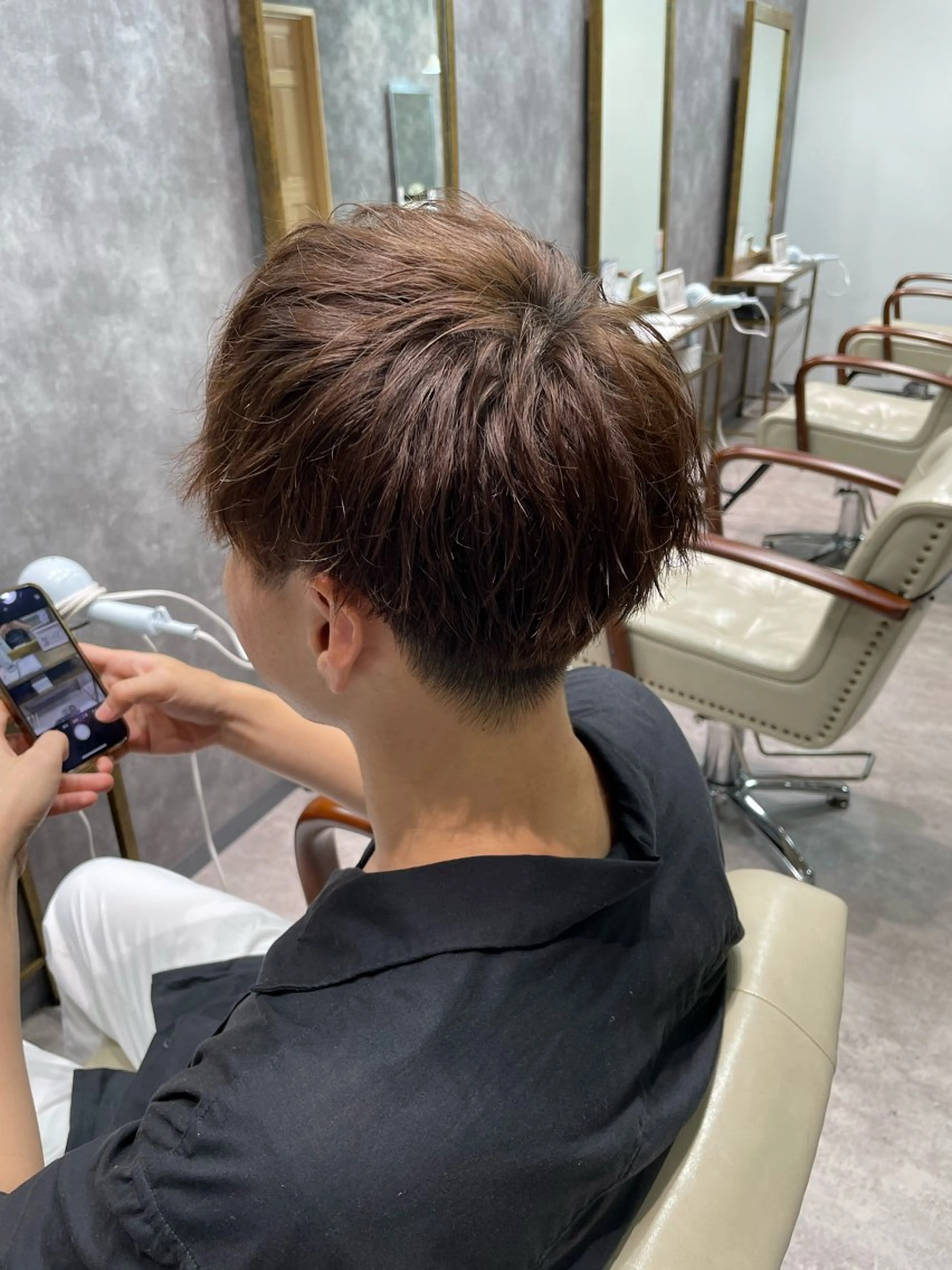 パーマ メンズ メンズパーマ 艶感暖色カラー /透明感/瀬戸山舞のヘアスタイル