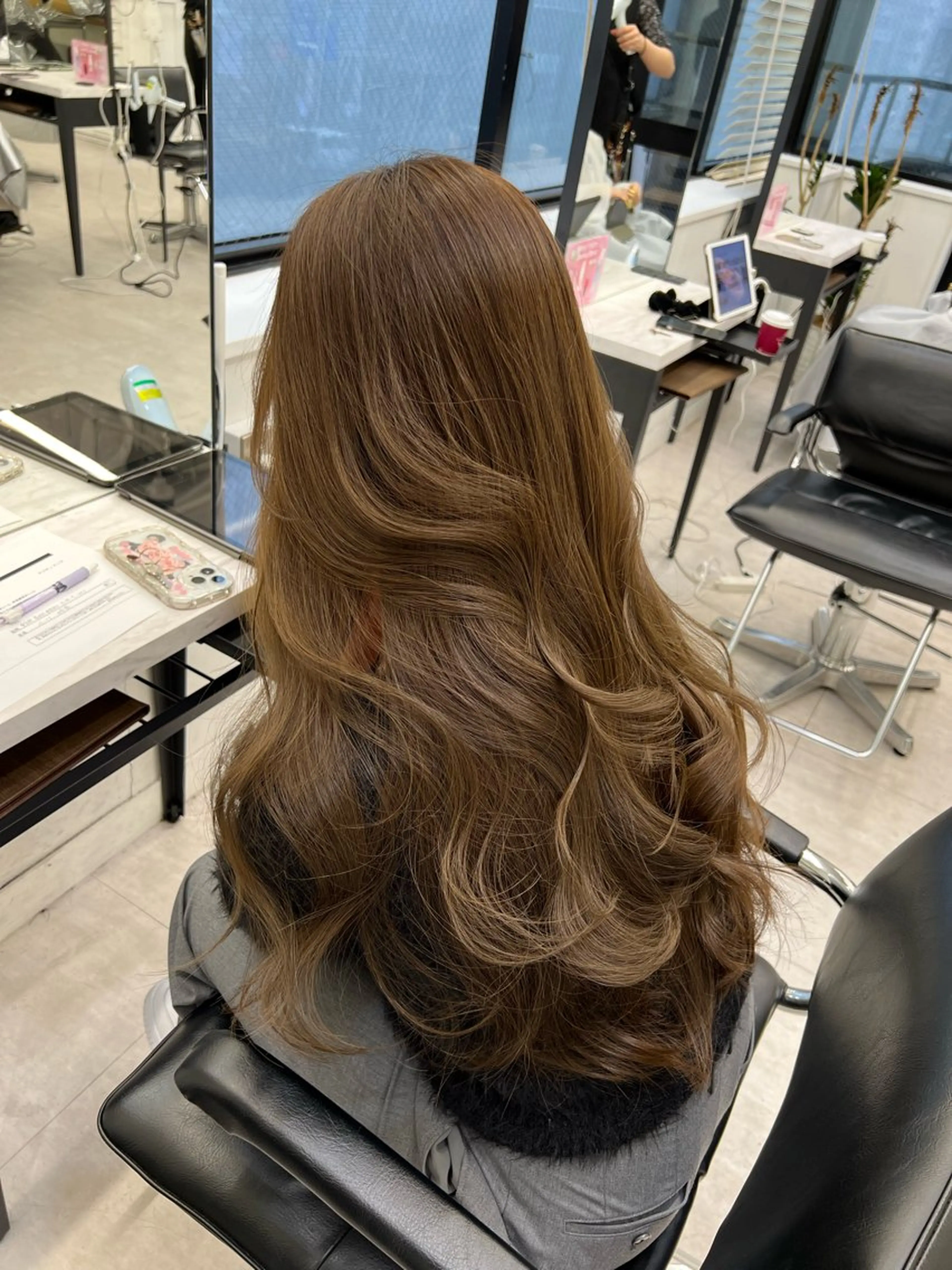 ロング カラー カット トリートメント 映える顔まわり/前髪 特化 💗 ユキマのヘアスタイル