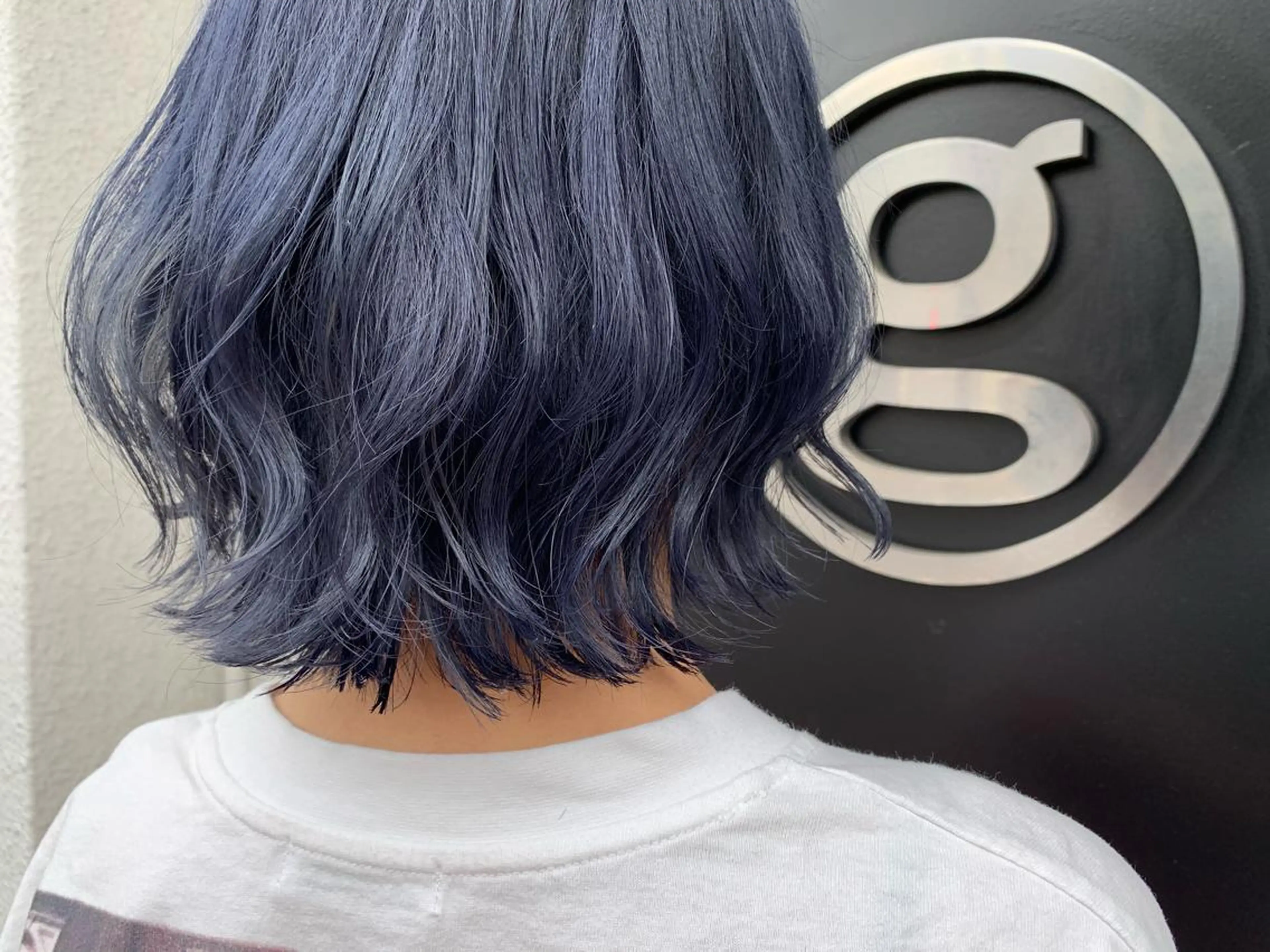 ショート カラー ネイビーカラー カット ヘアカラー トリートメント 萌花　moeka /韓国/レイヤーのヘアスタイル