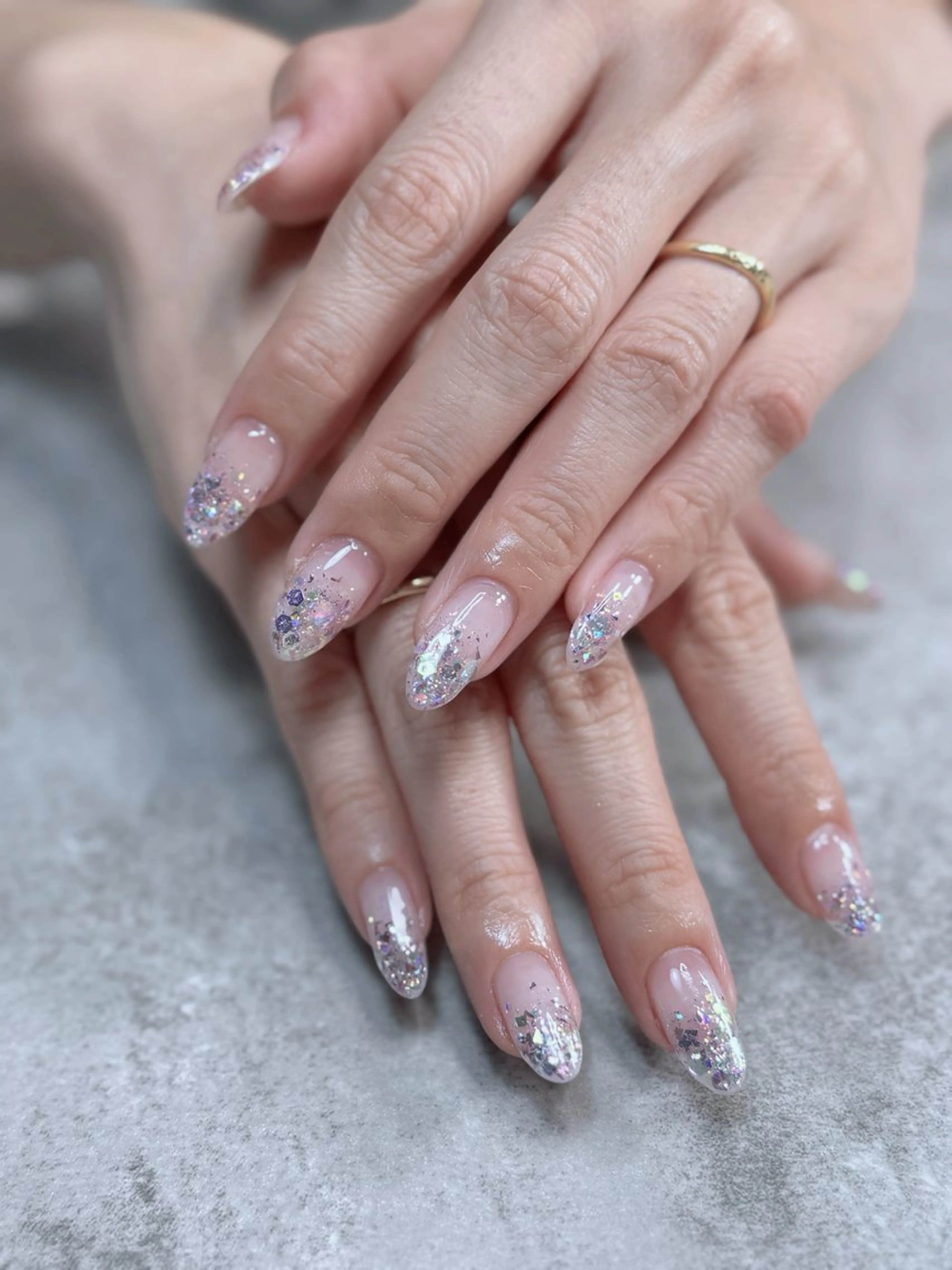 ネイル チークネイル フラッシュネイル フレンチネイル ジェルネイル ロングネイル ハンドネイル nail sideraのネイルデザイン