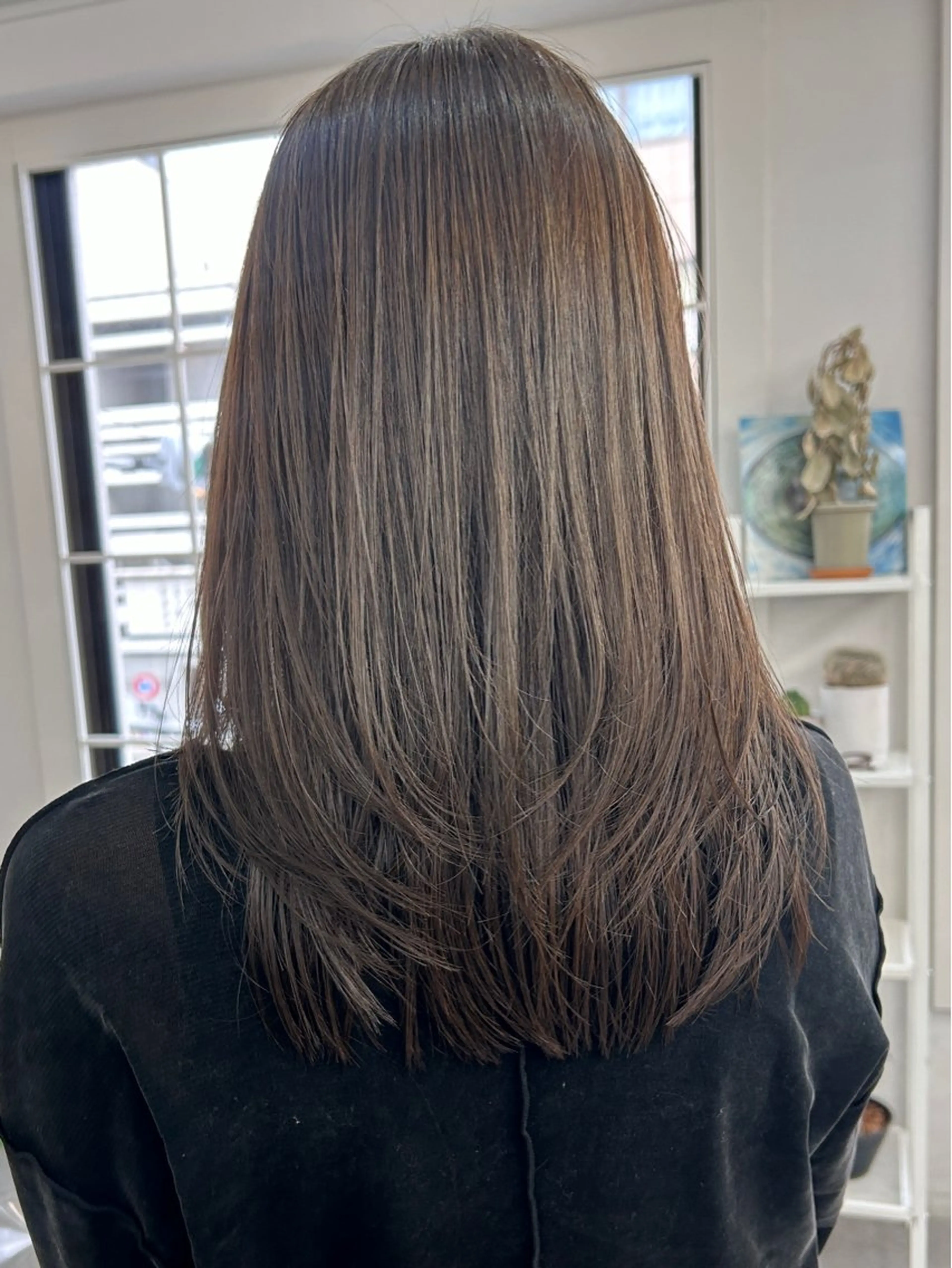 ロング カラー カット ヘアカラー トリートメント レイヤーボブ/ 艶カラー/サナ🌼のヘアスタイル