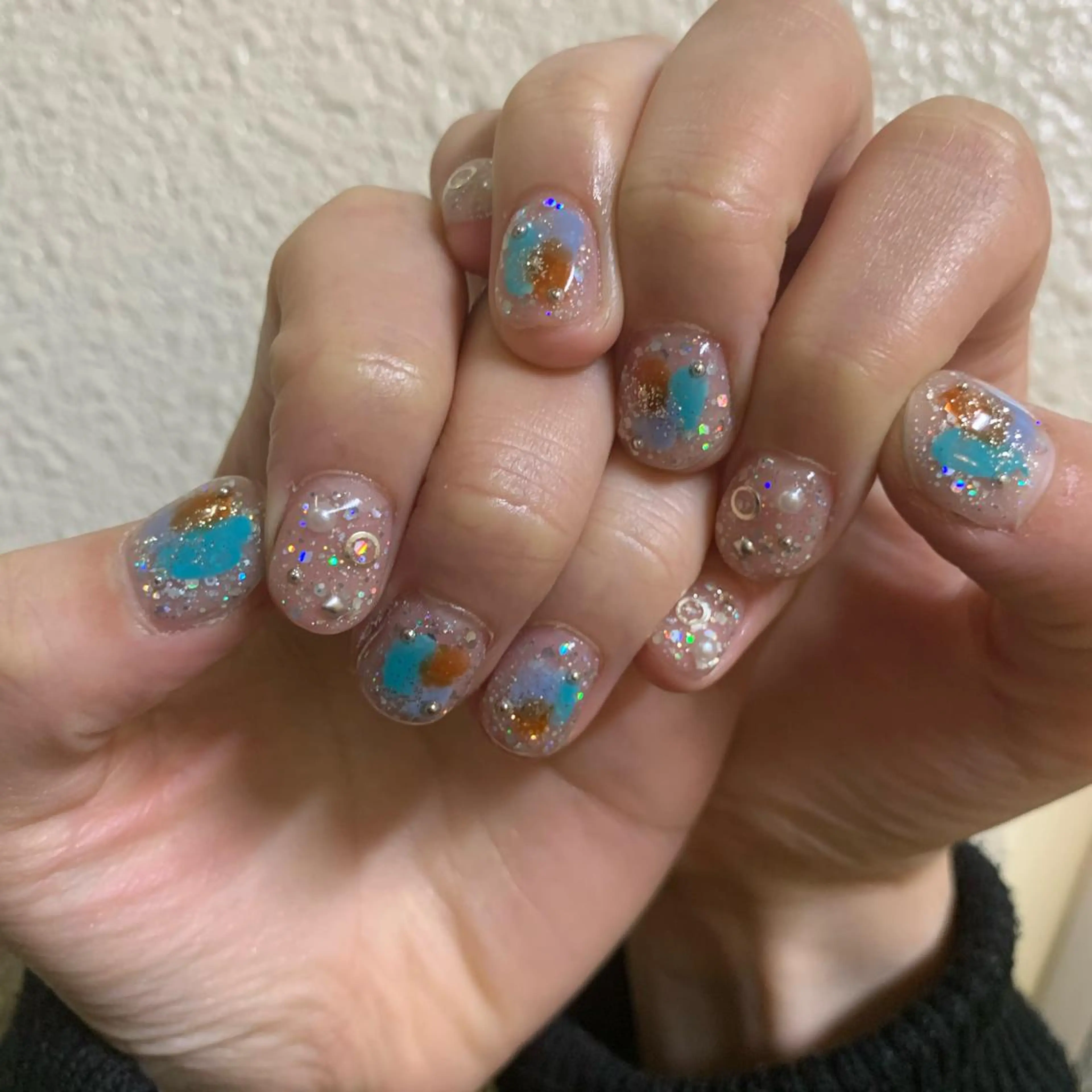 ネイル ネイルリボン 受付スタッフのネイルデザイン