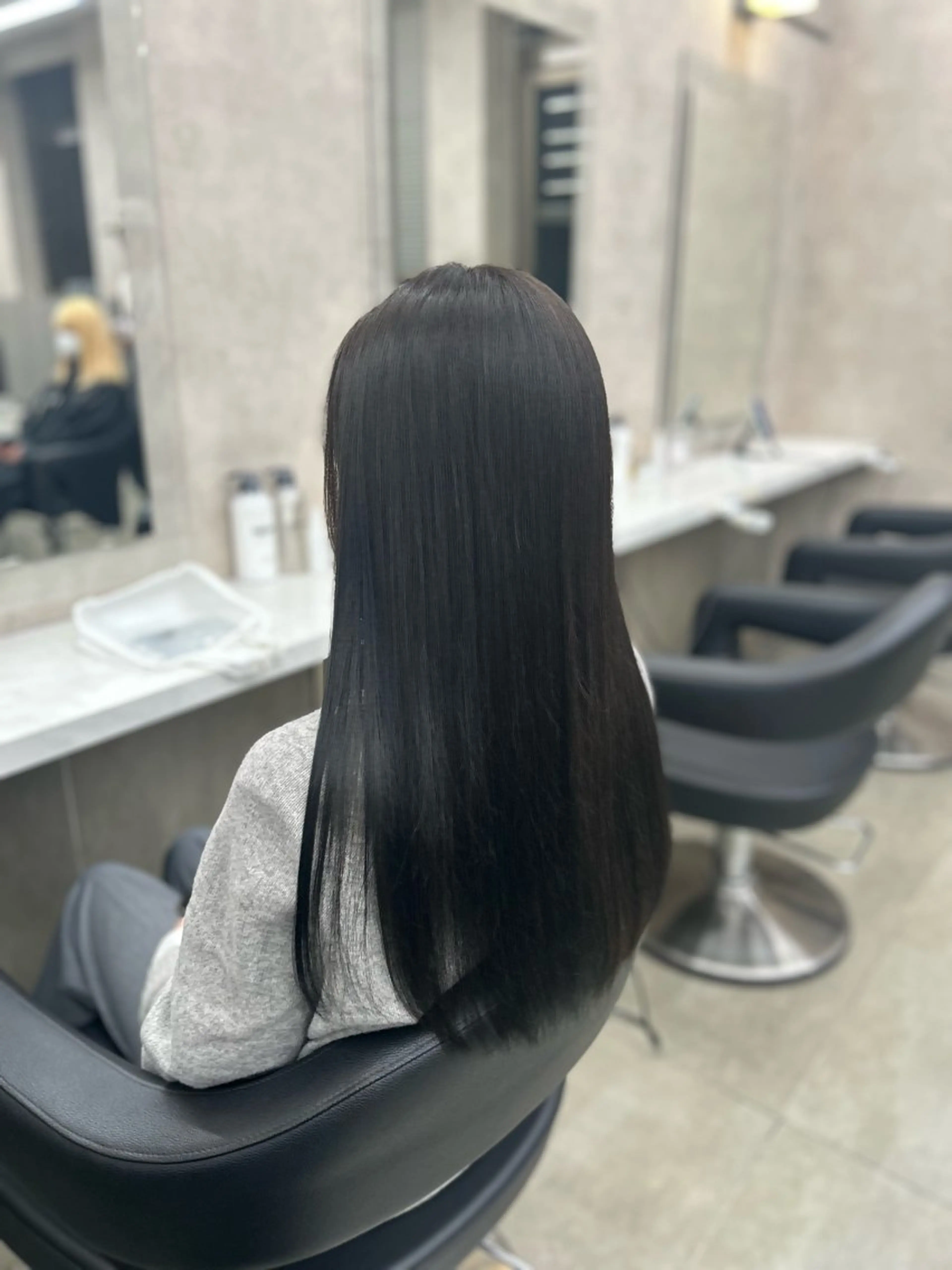 ロング カラー パーマ ヘアアレンジ メンズ キッズ ブリーチなしカラー/ ブラウン/レイヤーのヘアスタイル