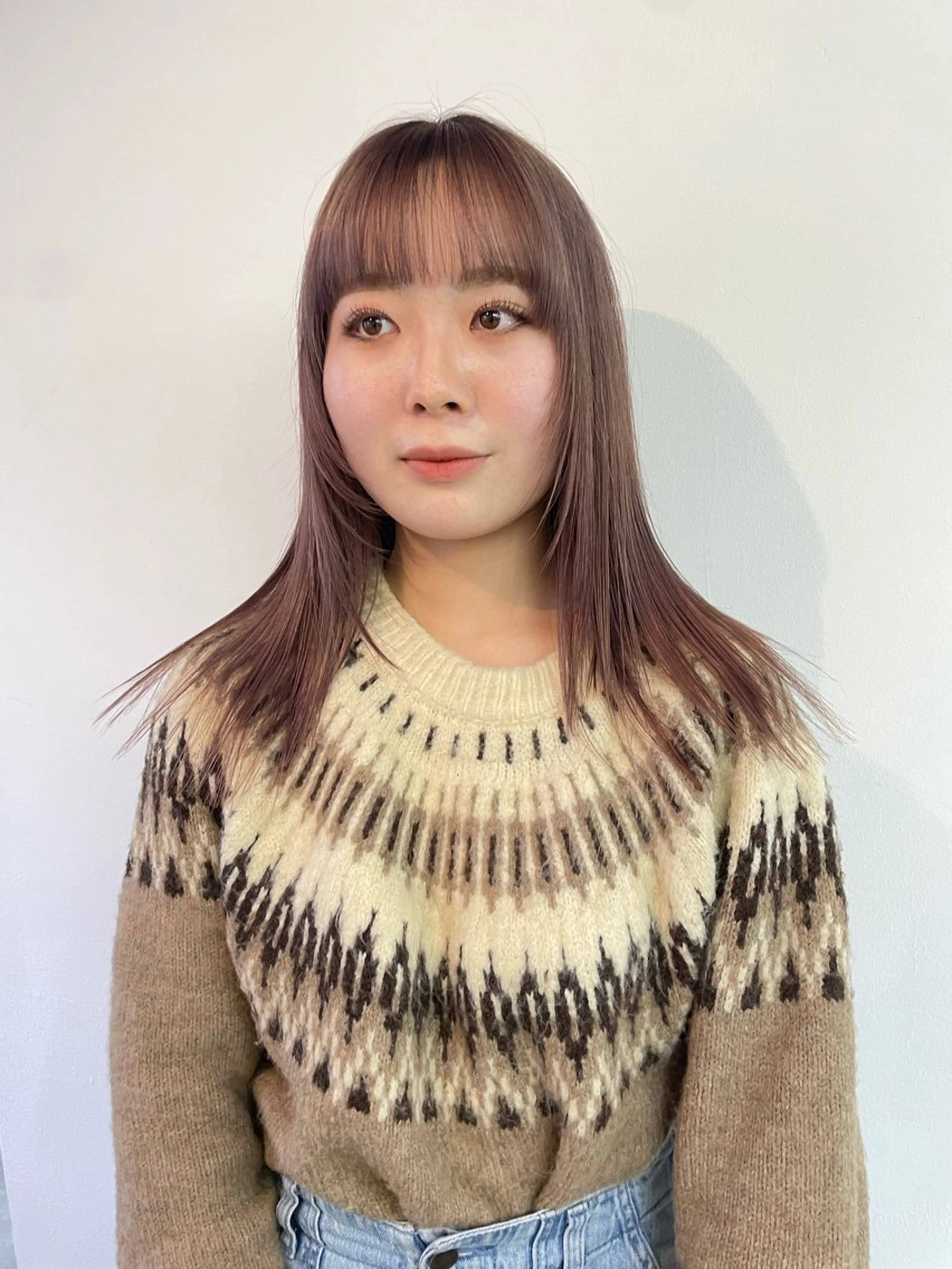 セミロング カラー ヘアカラー sakura🌸 レイヤー/韓国ヘアのヘアスタイル