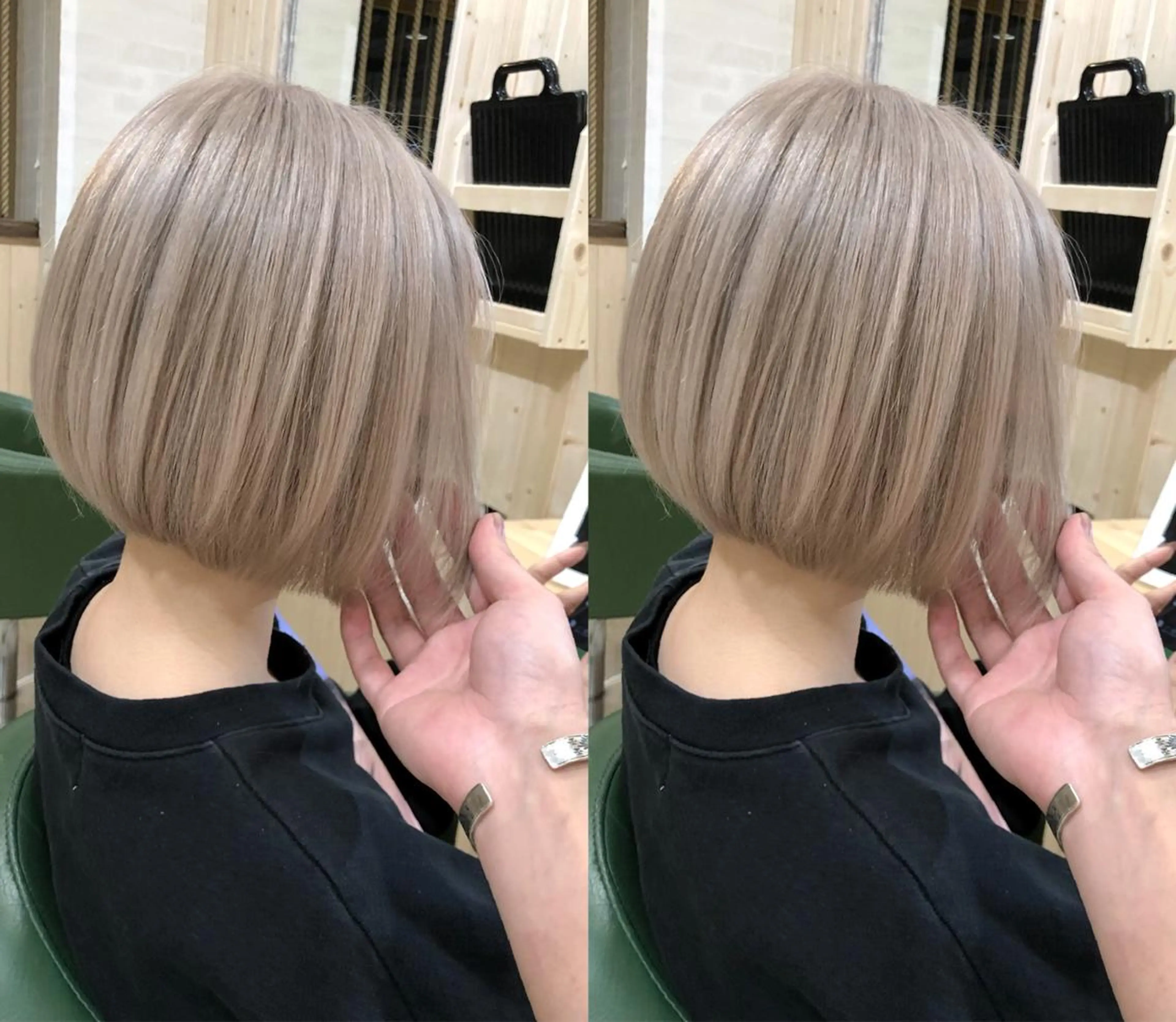 ショート カット ヘアカラー 韓国レイヤー外国人風 透明感カラー髪質改善のヘアスタイル