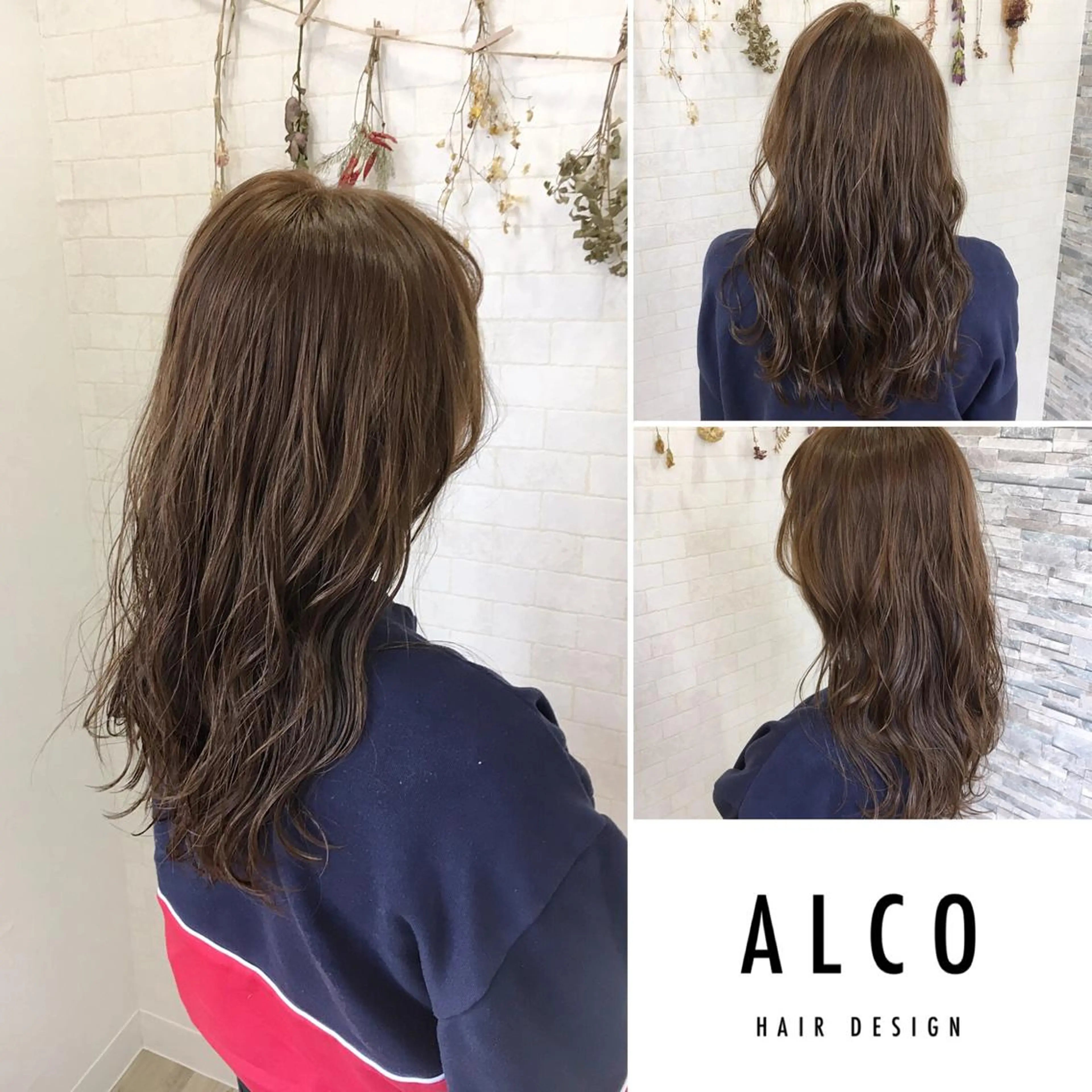 セミロング カラー ワタイショウタ 髪質改善✨眉毛サロンのヘアスタイル