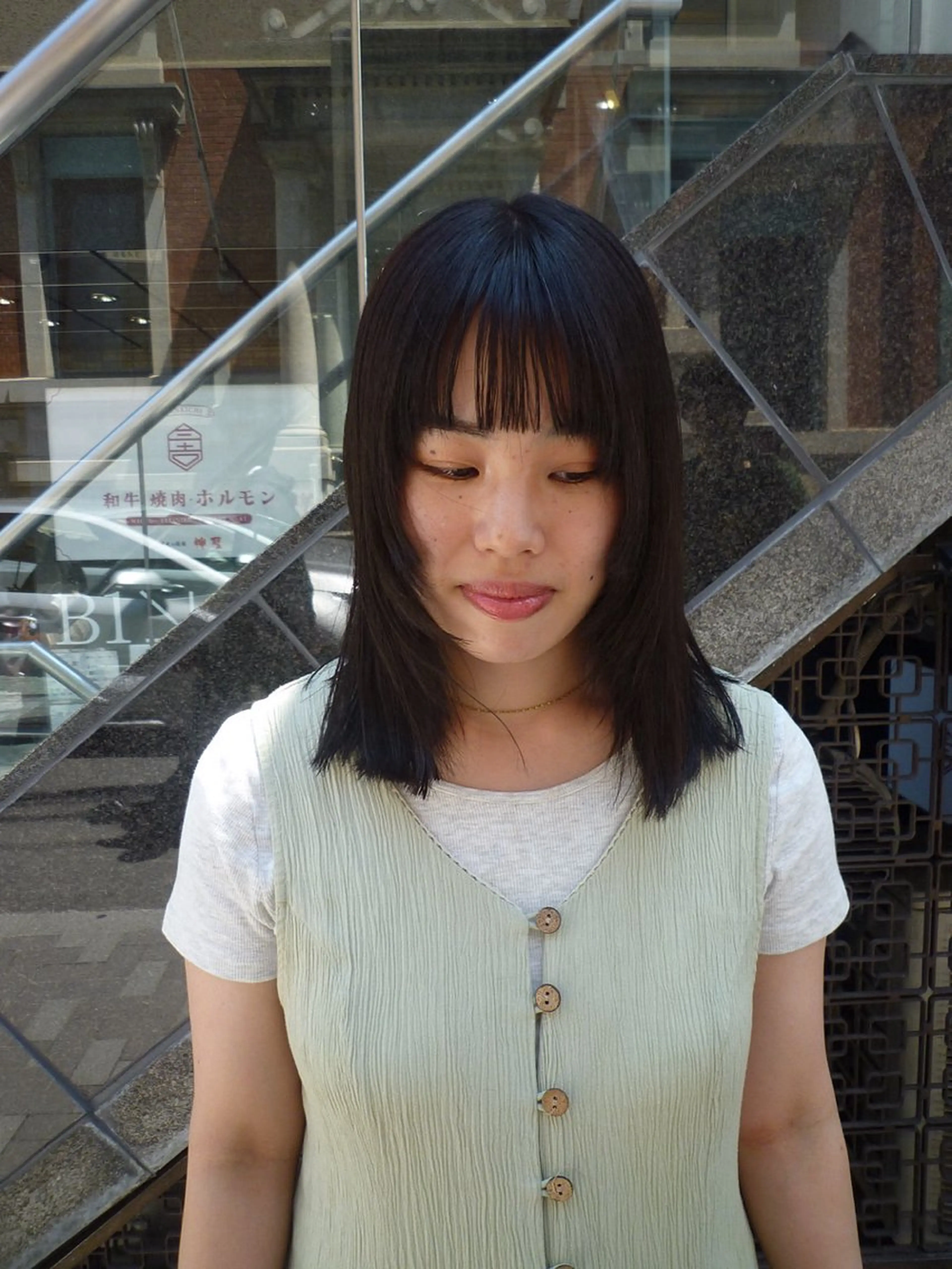 ミディアム レイヤーカット Yamamoto Hana/京都美容室のヘアスタイル