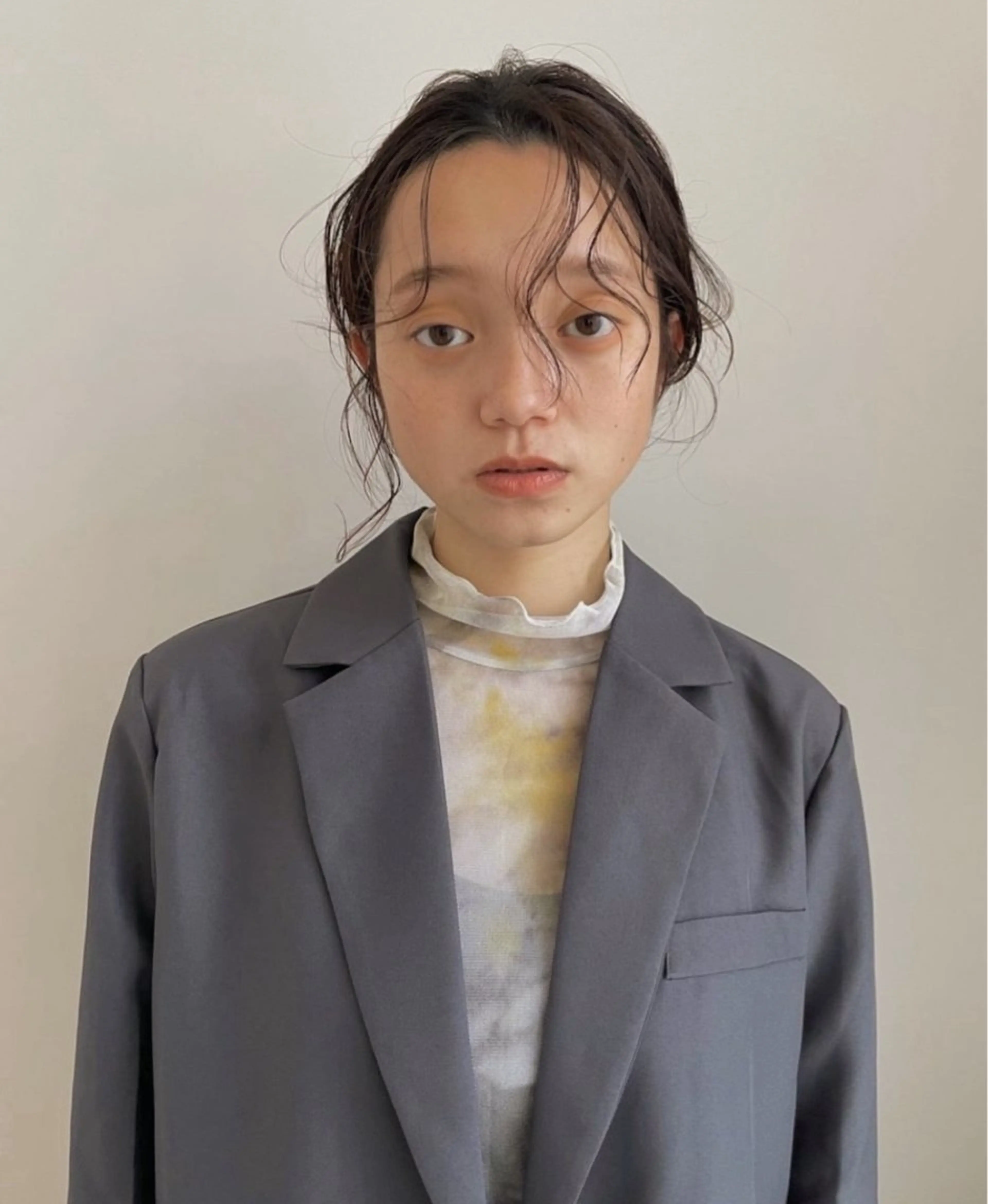 セミロング 梅田/ベージュ レイヤー/ヌマタのヘアスタイル