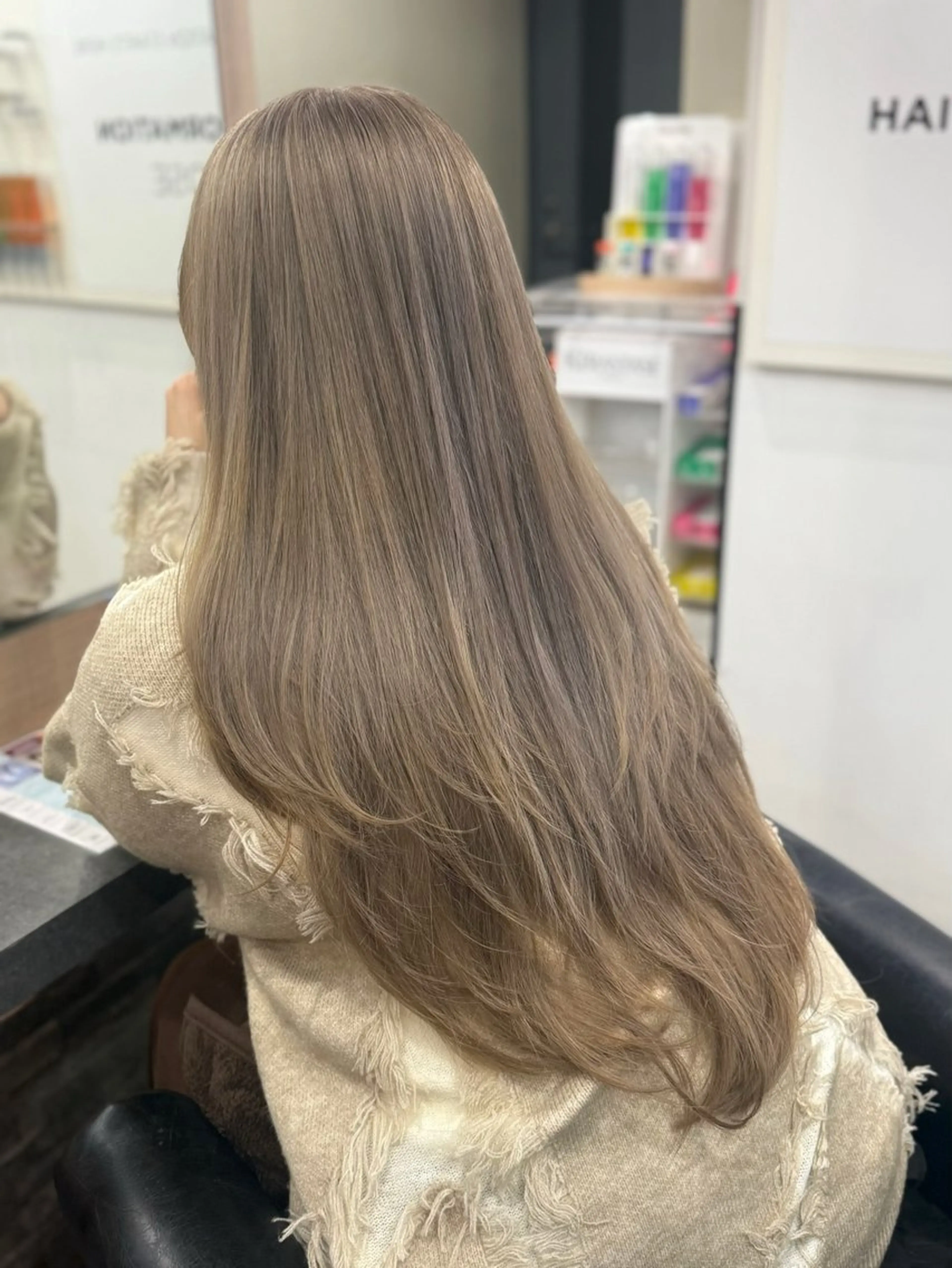 ロング カット ヘアカラー ハイトーン&エクステ /RIE🌻のヘアスタイル