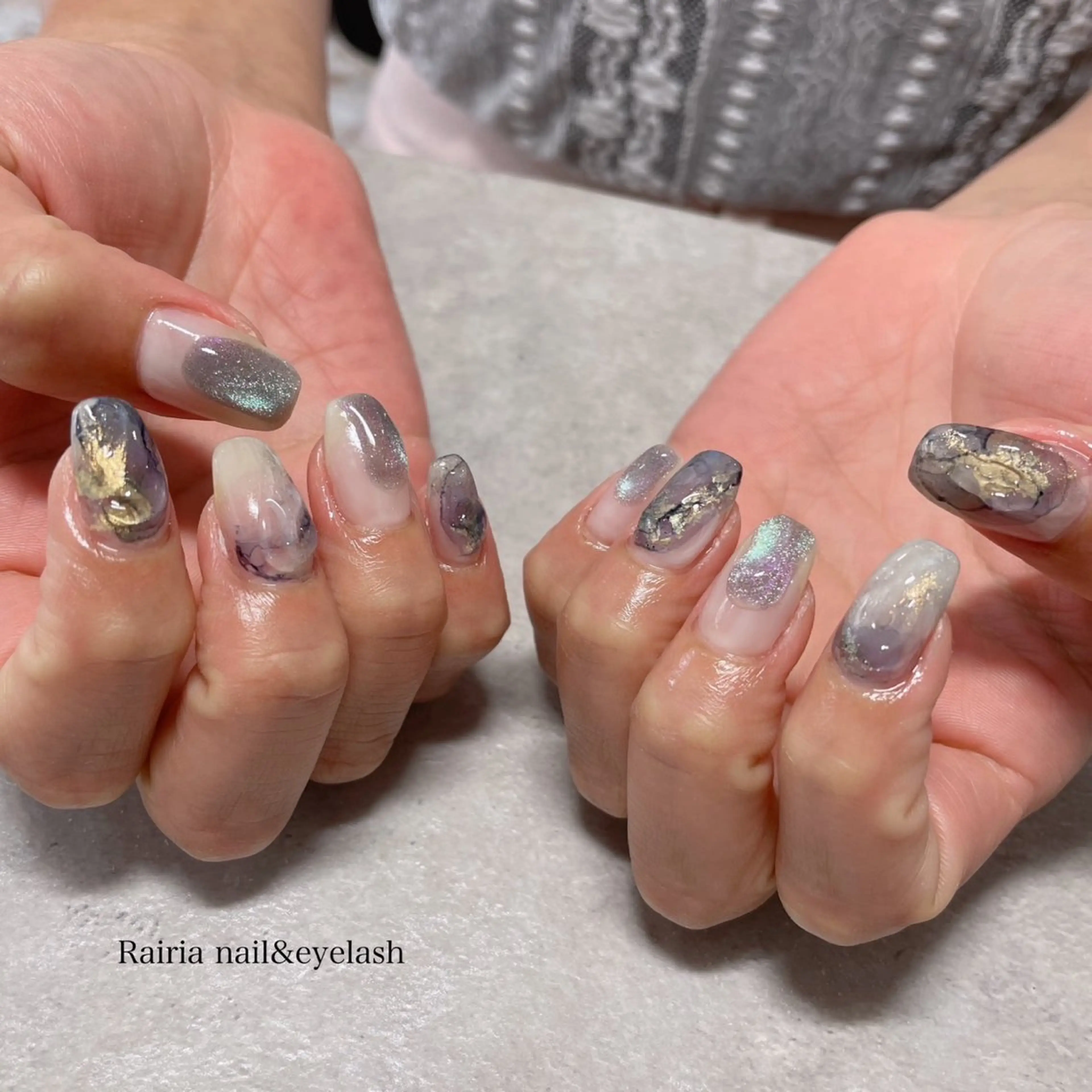 ネイル フットネイル ジェルネイル マグネットネイル ニュアンスネイル オフィスネイル NAILSALON CRISTA所属・🤍CRISTA yui🤍のネイルデザイン