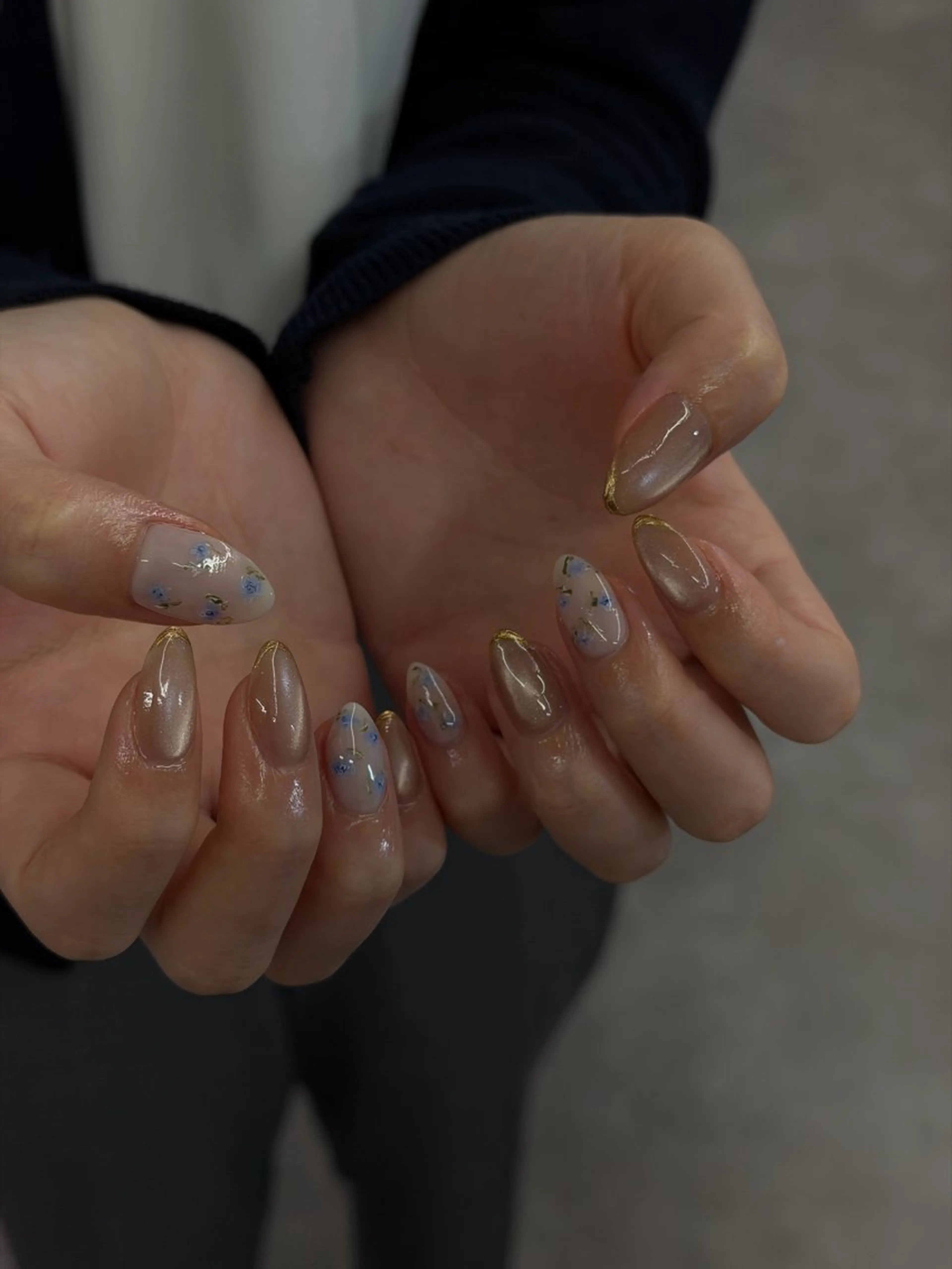 ネイル ジェルネイル マグネットネイル ミラーネイル ニュアンスネイル パラジェル ハンドネイル ハンドケア Bana_ Nailのネイルデザイン