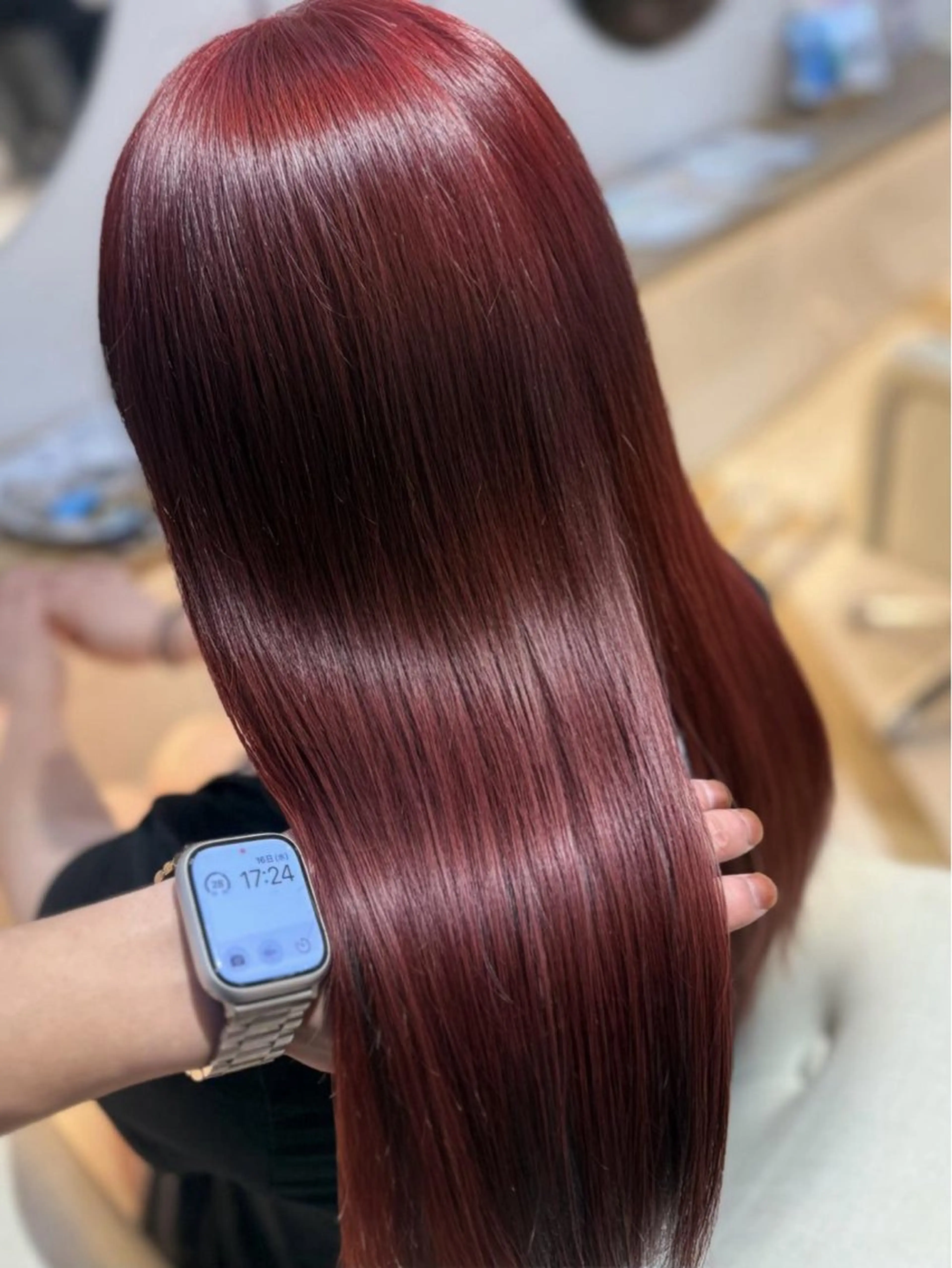 《🌟残り10名様🌟》ブリーチなしで明るくしたい方に!暖色ダブルカラー+1stepトリートメント付き🎀の写真