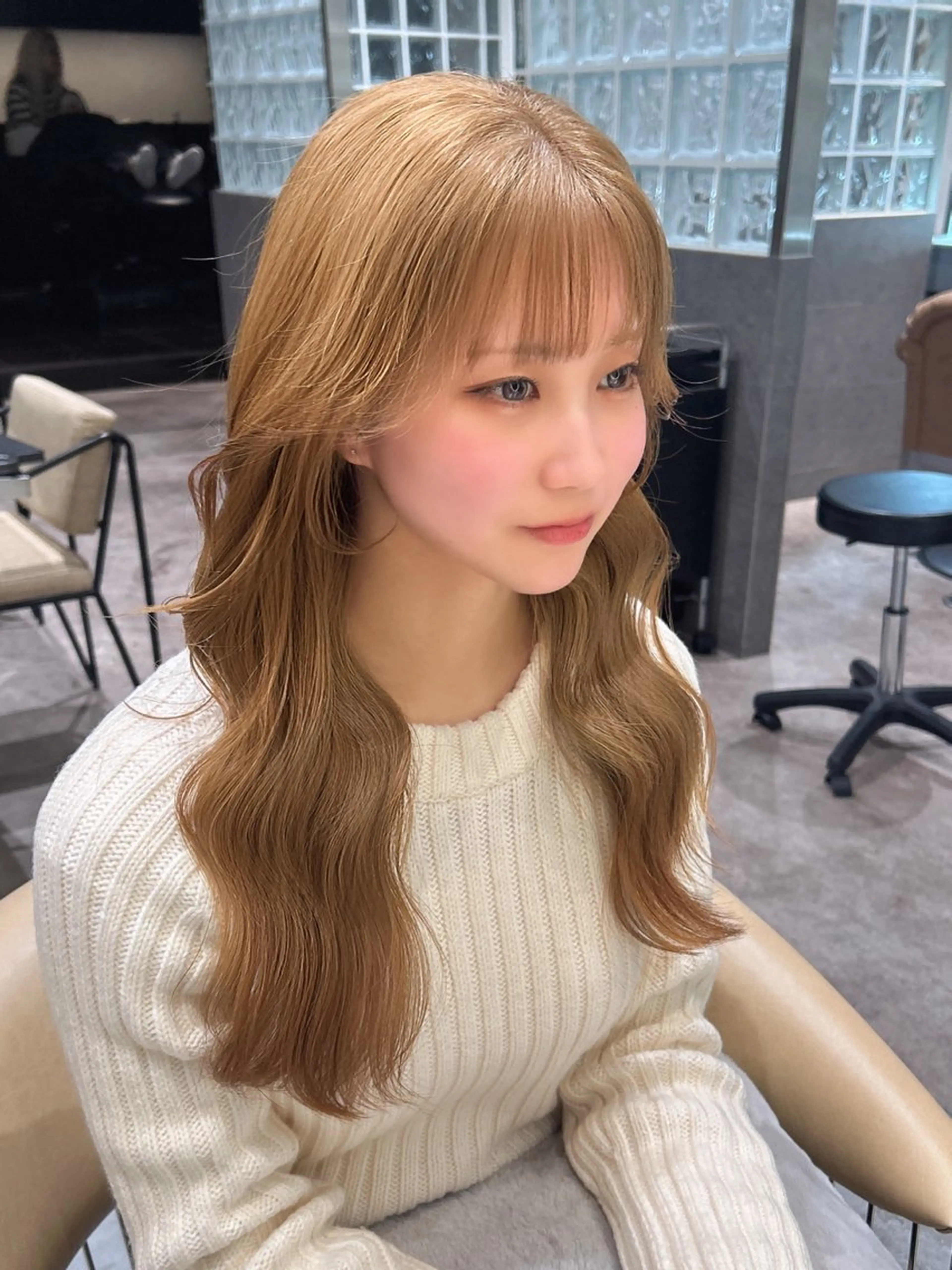 ロング カラー ブリーチ ダブルカラー カット ヘアカラー トリートメント 🥇KEN /レイヤー/艶カラーのヘアスタイル