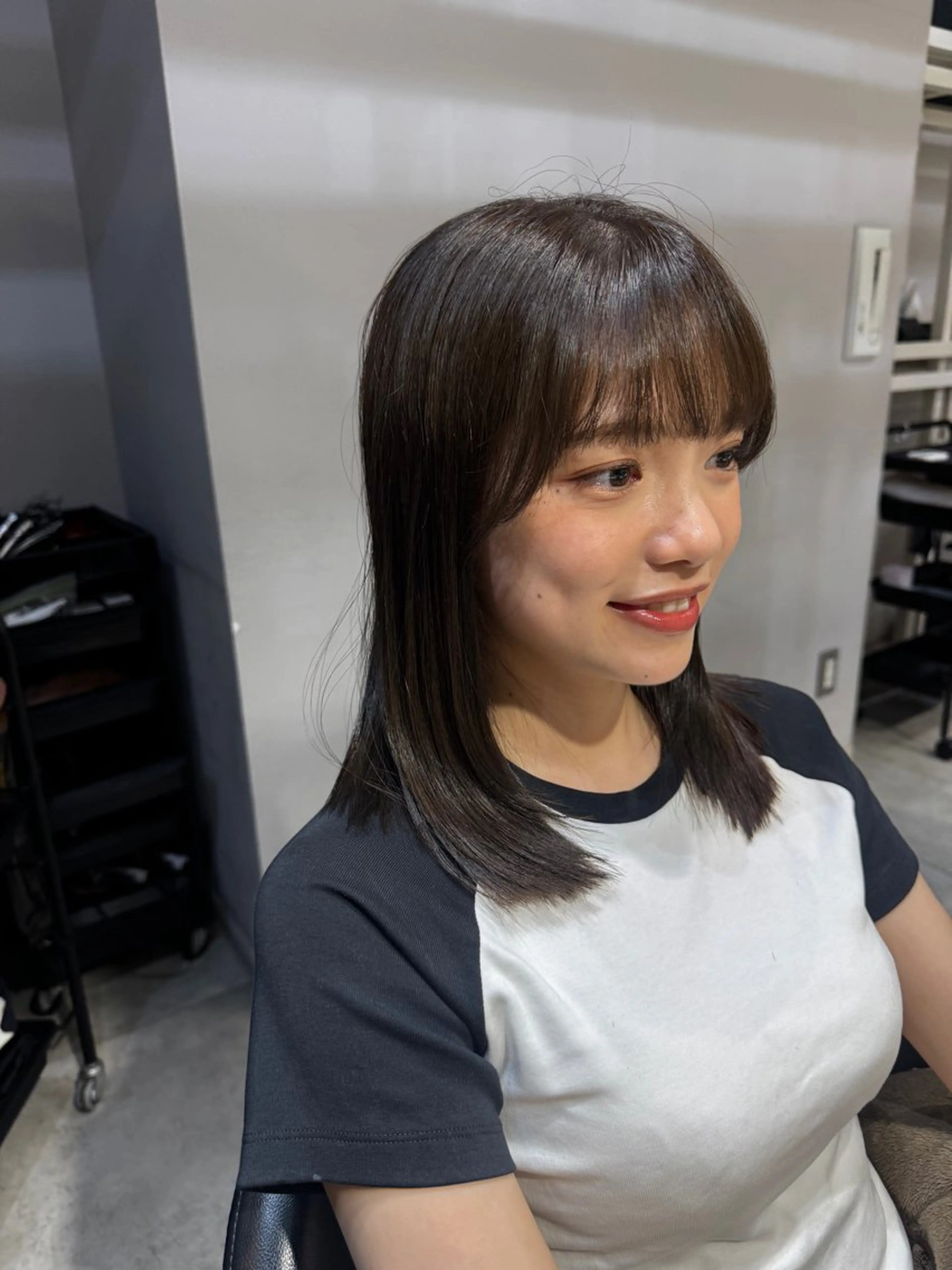 ミディアム カラー ミディアムレイヤー レイヤーカット カット ヘアカラー トリートメント Dxxxx III所属・女性目線の大人 メンズ*Ayakaのヘアスタイル