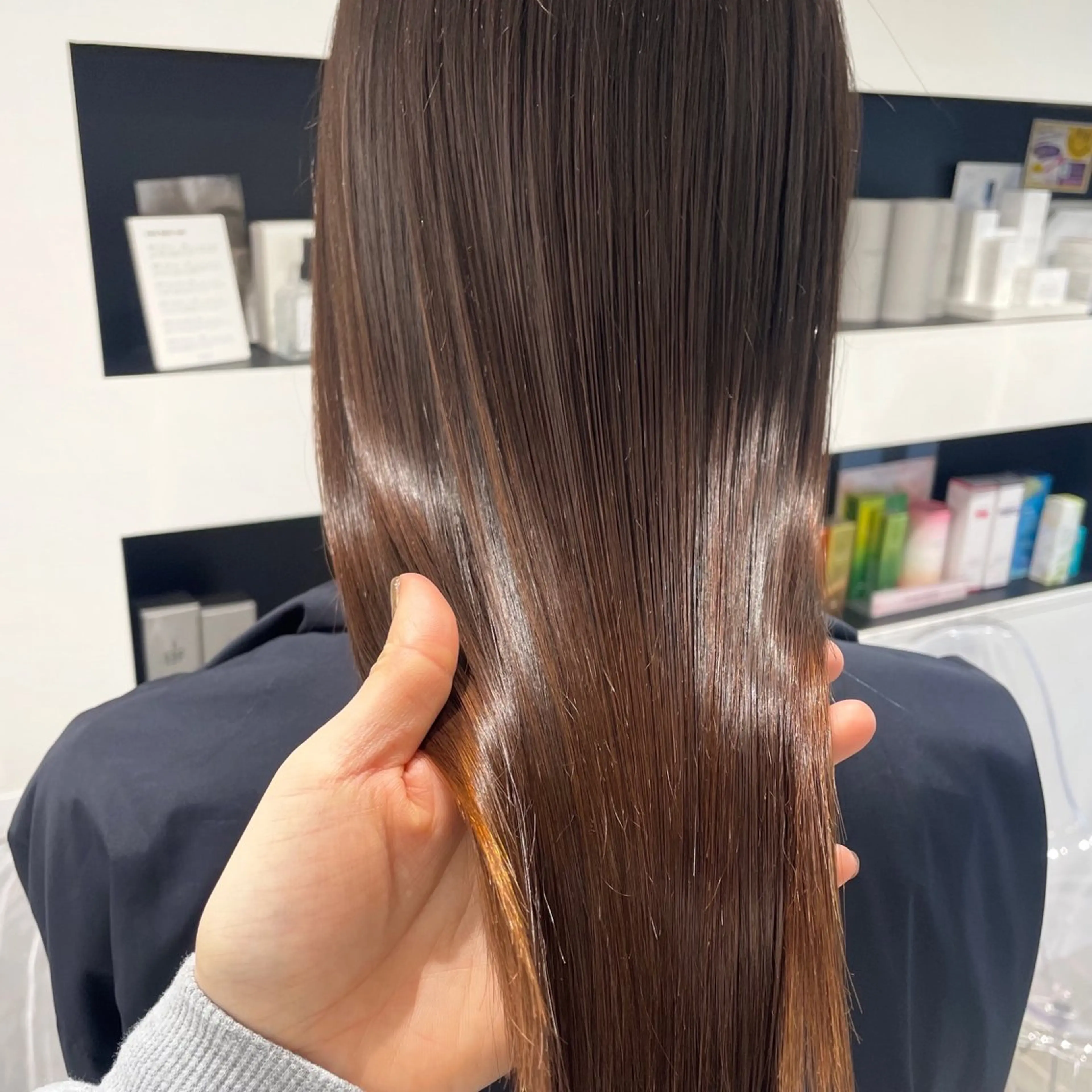 セミロング カラー パーマ ヘアアレンジ メンズ 髪質改善 トリートメント mona/ ストレートスタイル✨のヘアスタイル