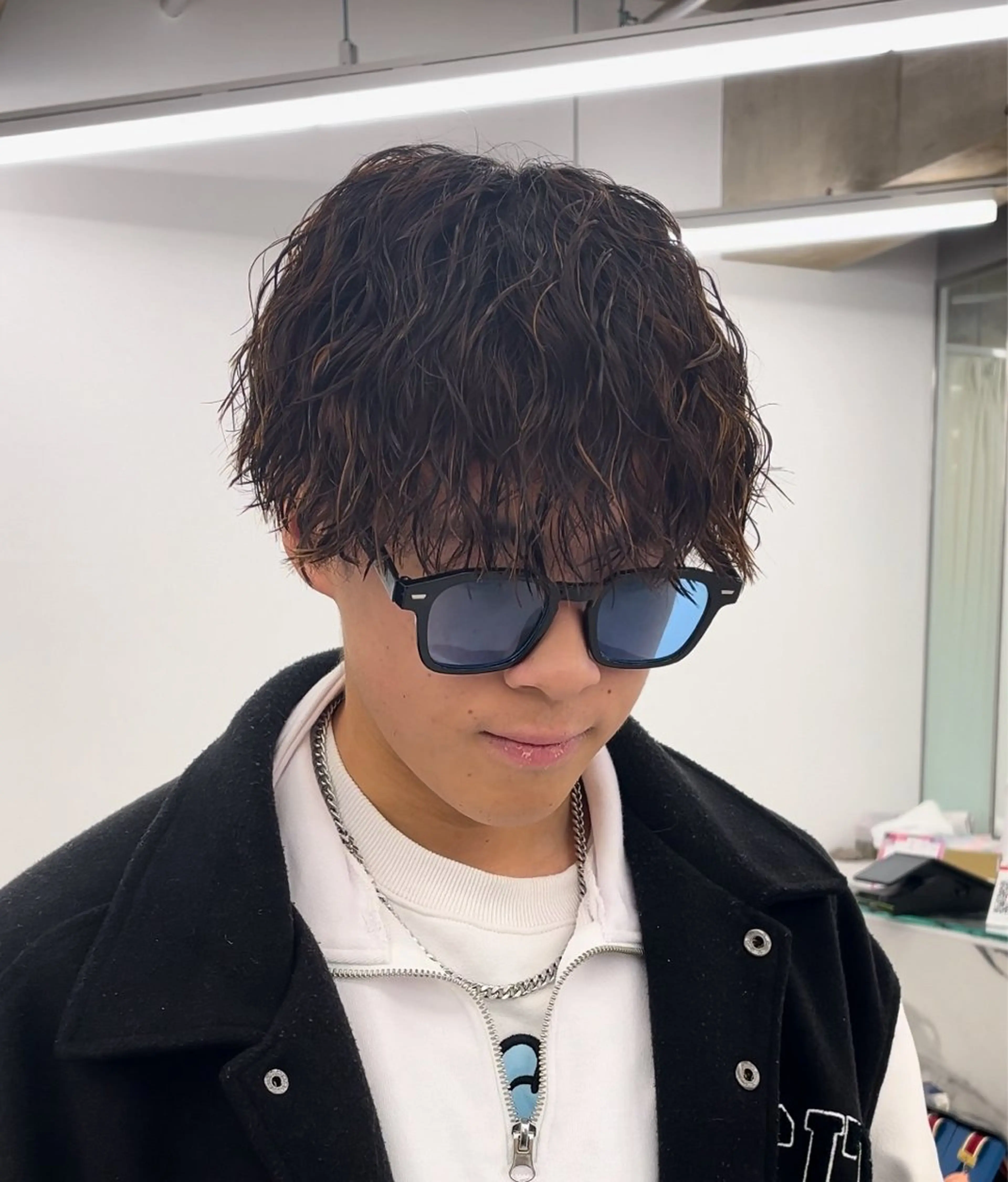 ショート カラー パーマ メンズ 森龍馬 メンズ専門美容師のヘアスタイル