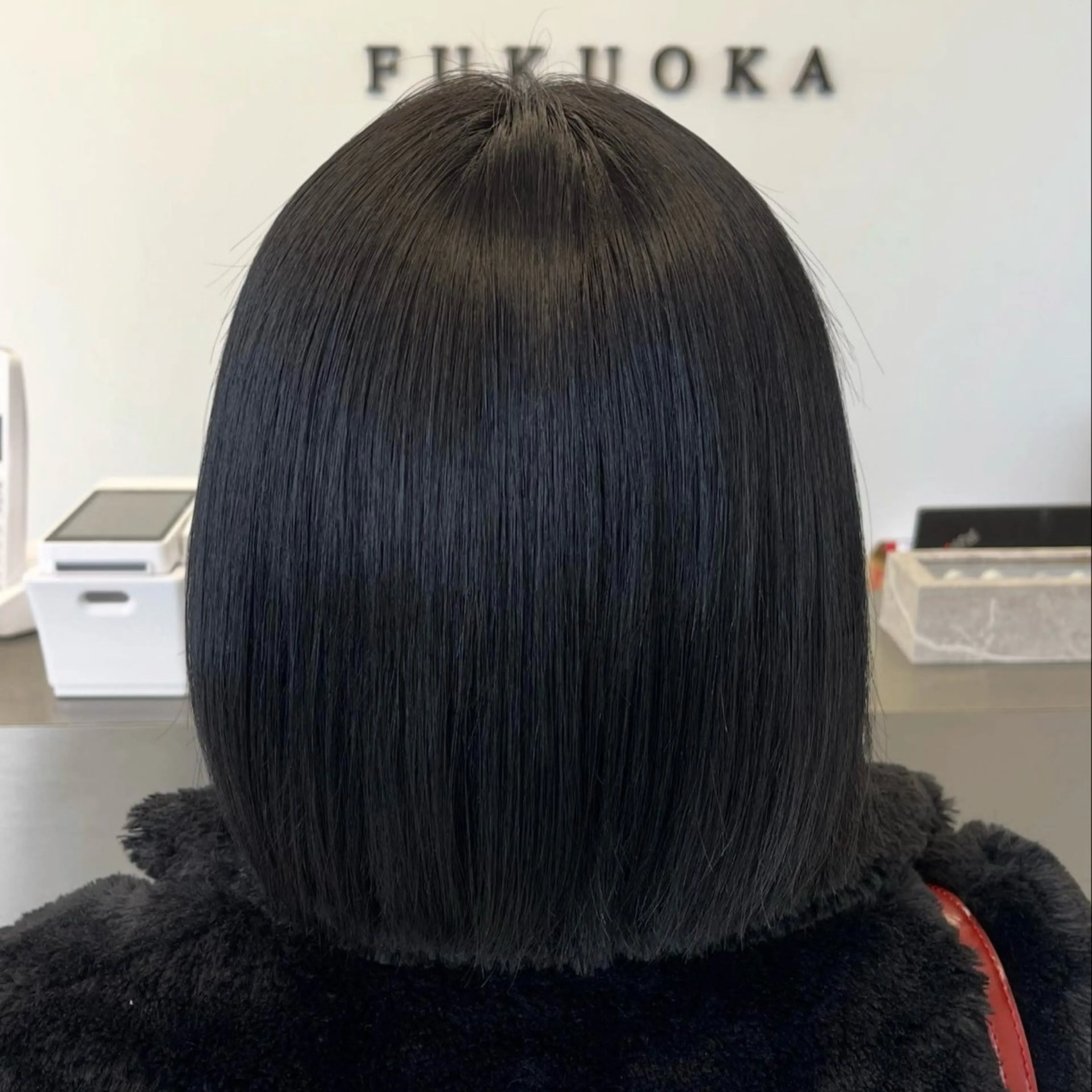 カラー 黒髪 ブリーチ ブルーカラー ブルーブラック ネイビーカラー ヘアカラー MOMOKA /　Lapis大名店のヘアスタイル