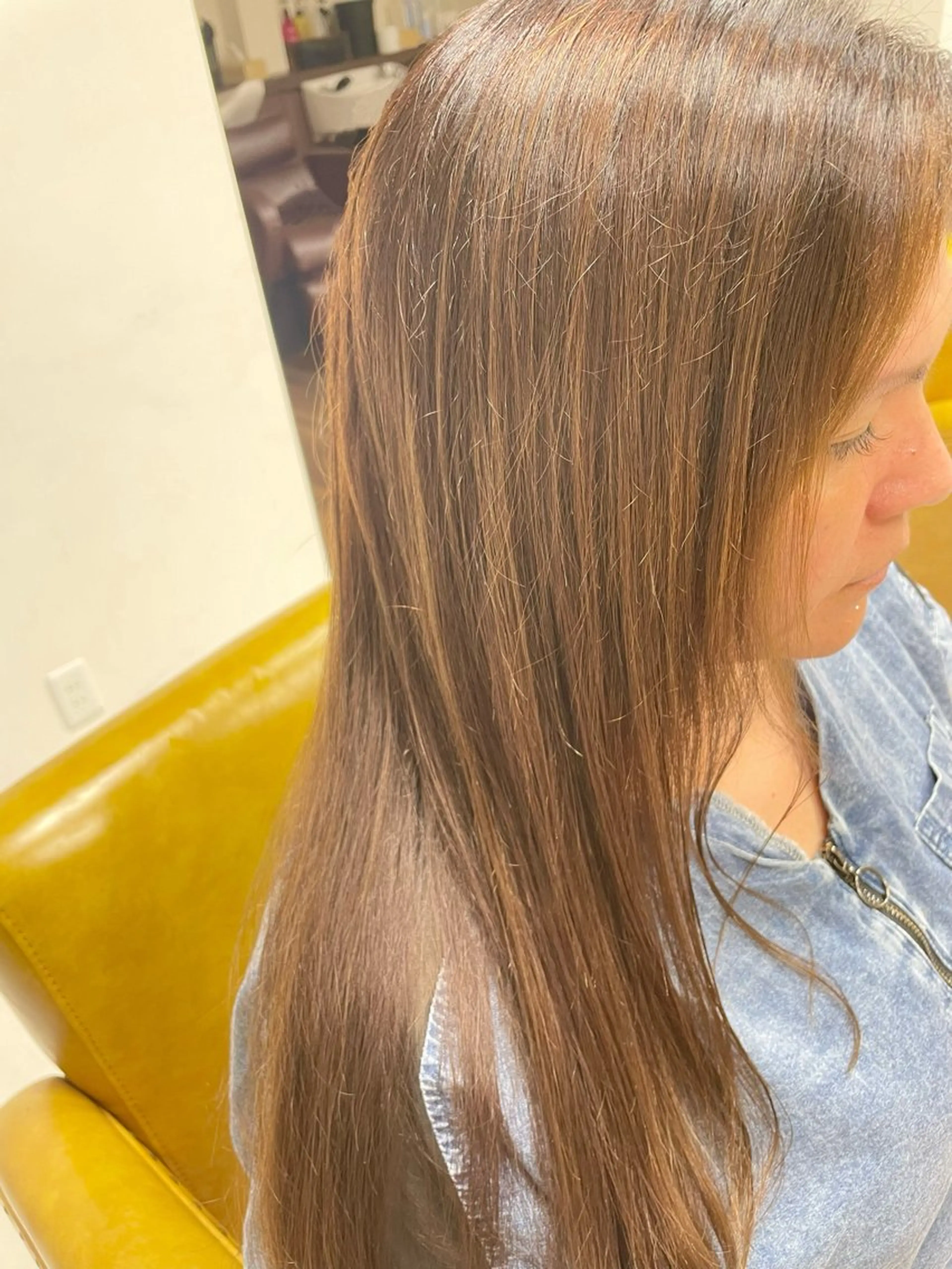ロング カラー 大内 カオリのヘアスタイル