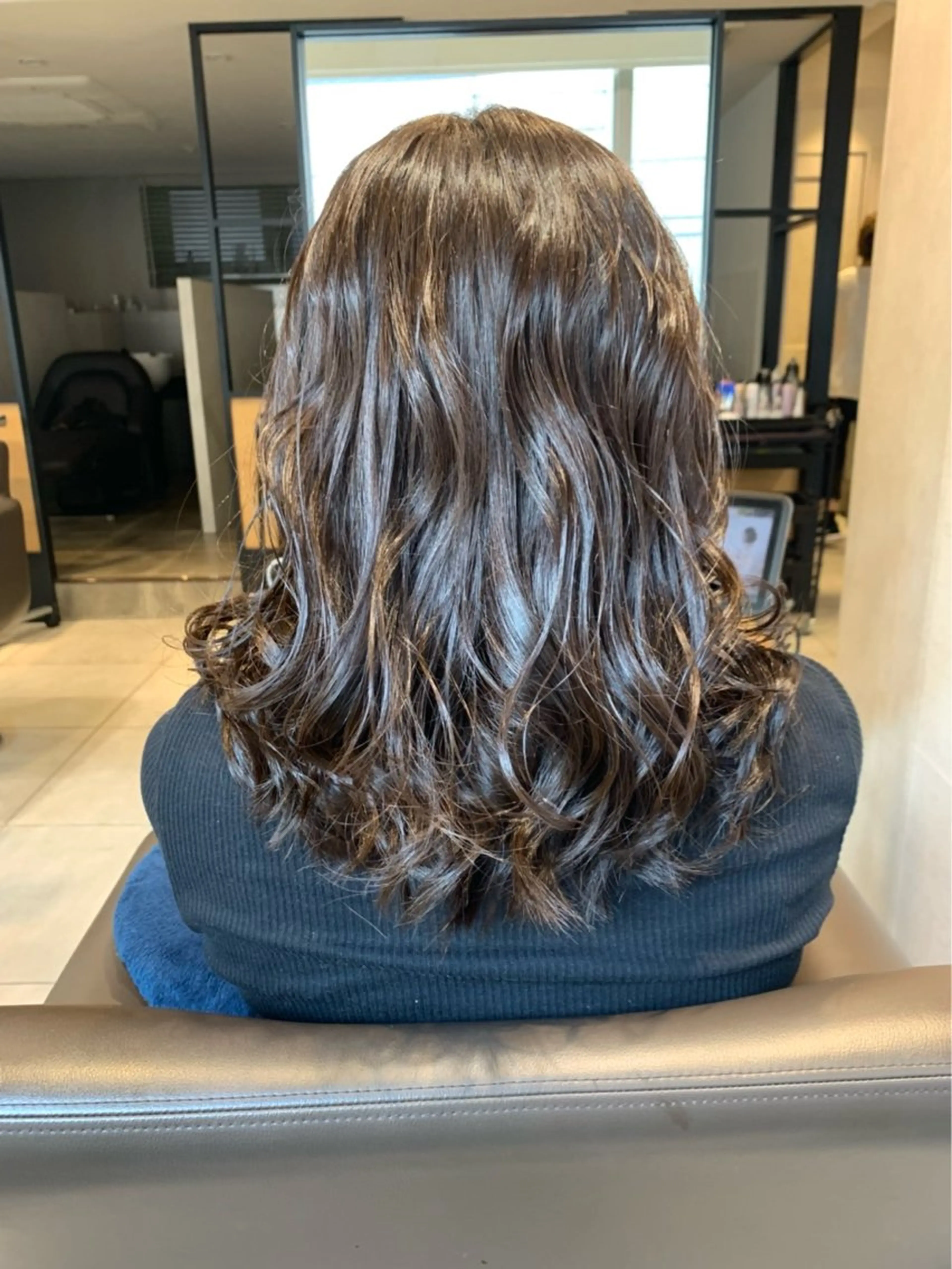 セミロング ヘアカラー トリートメント 三村 竜也のヘアスタイル