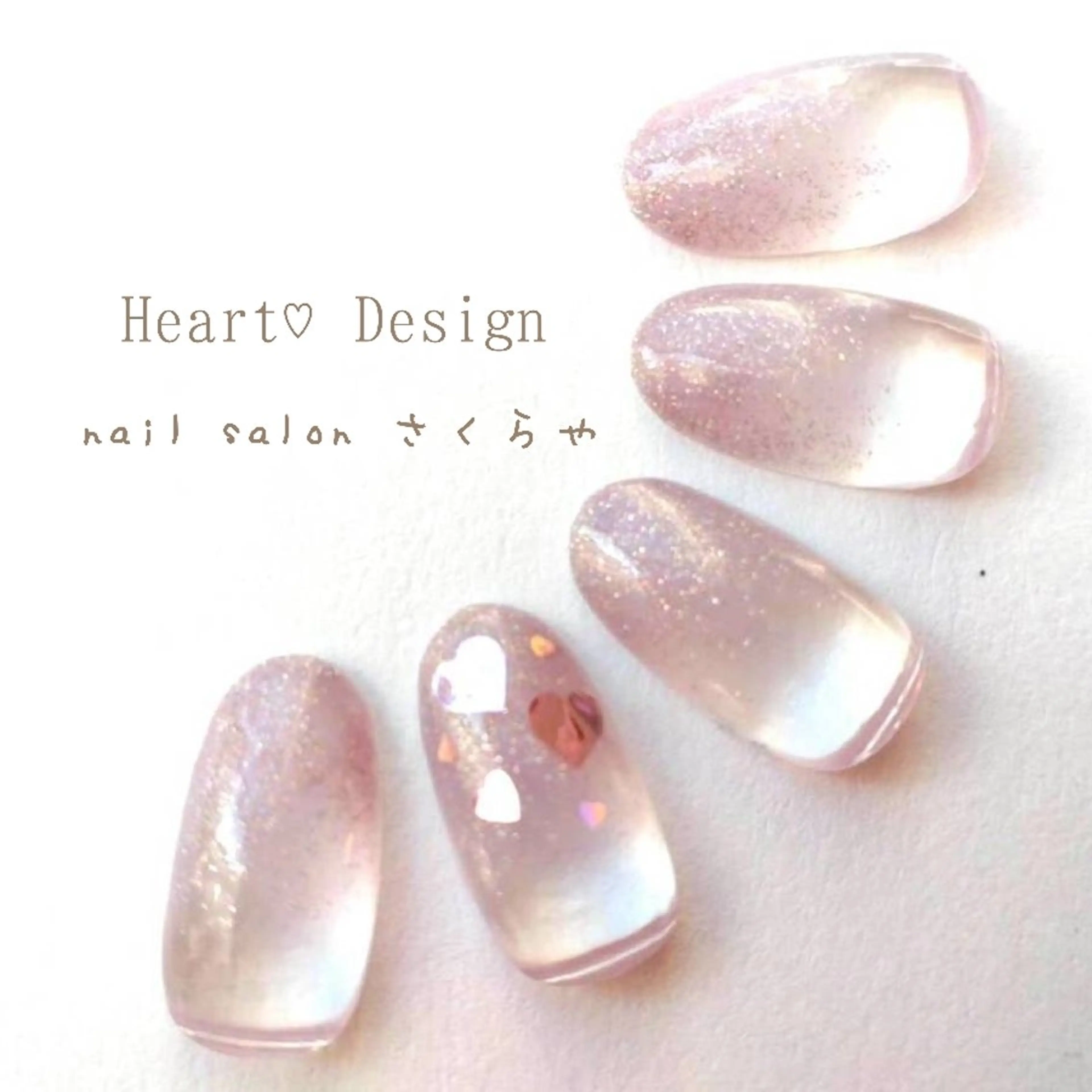 ミディアム さくらや❤ パラジェル使用のネイルデザイン