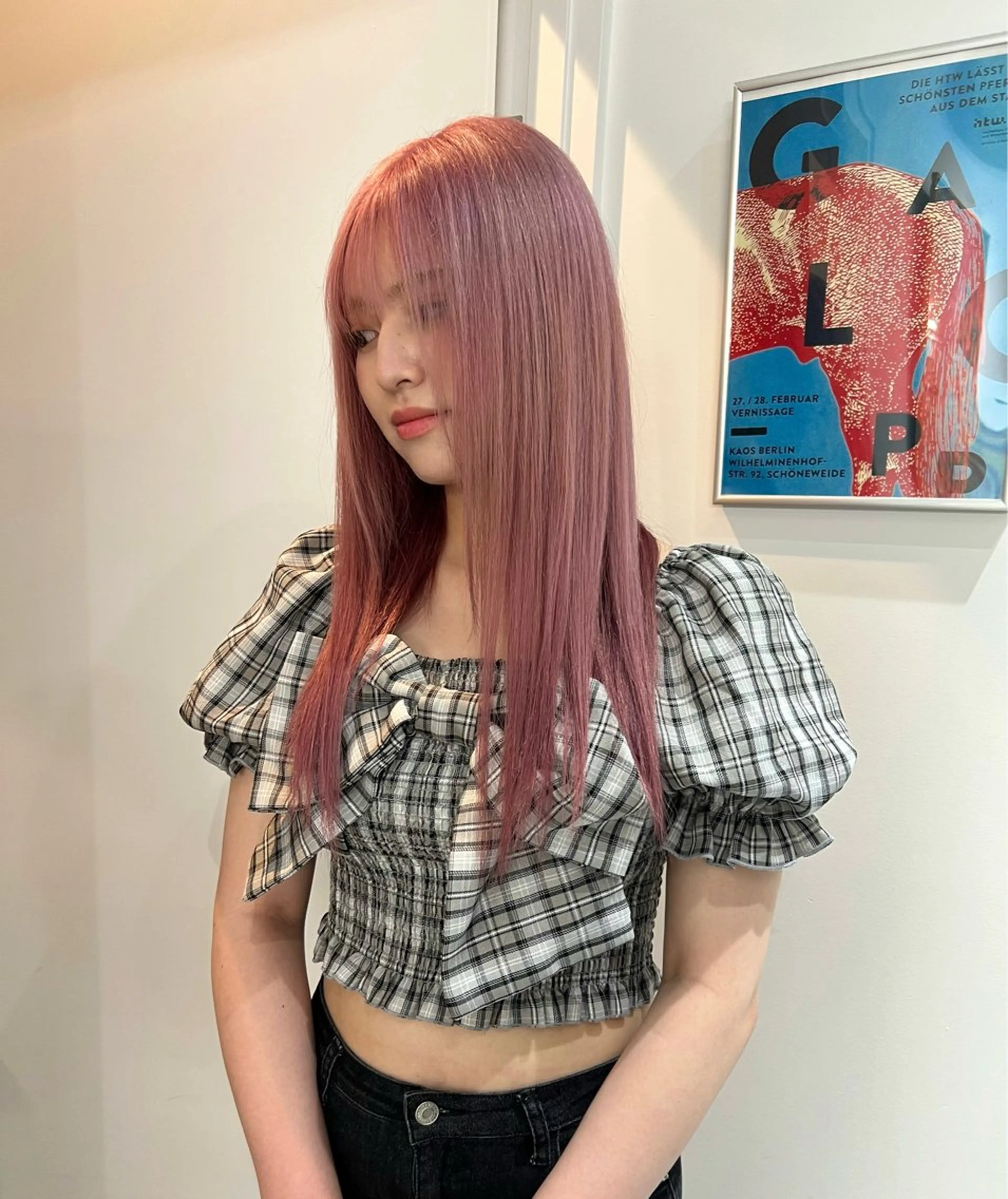 ロング カラー ピンクカラー 似合わせカット ヘアカラー 透明感ハイトーン🐩 渋谷/yumekaのヘアスタイル