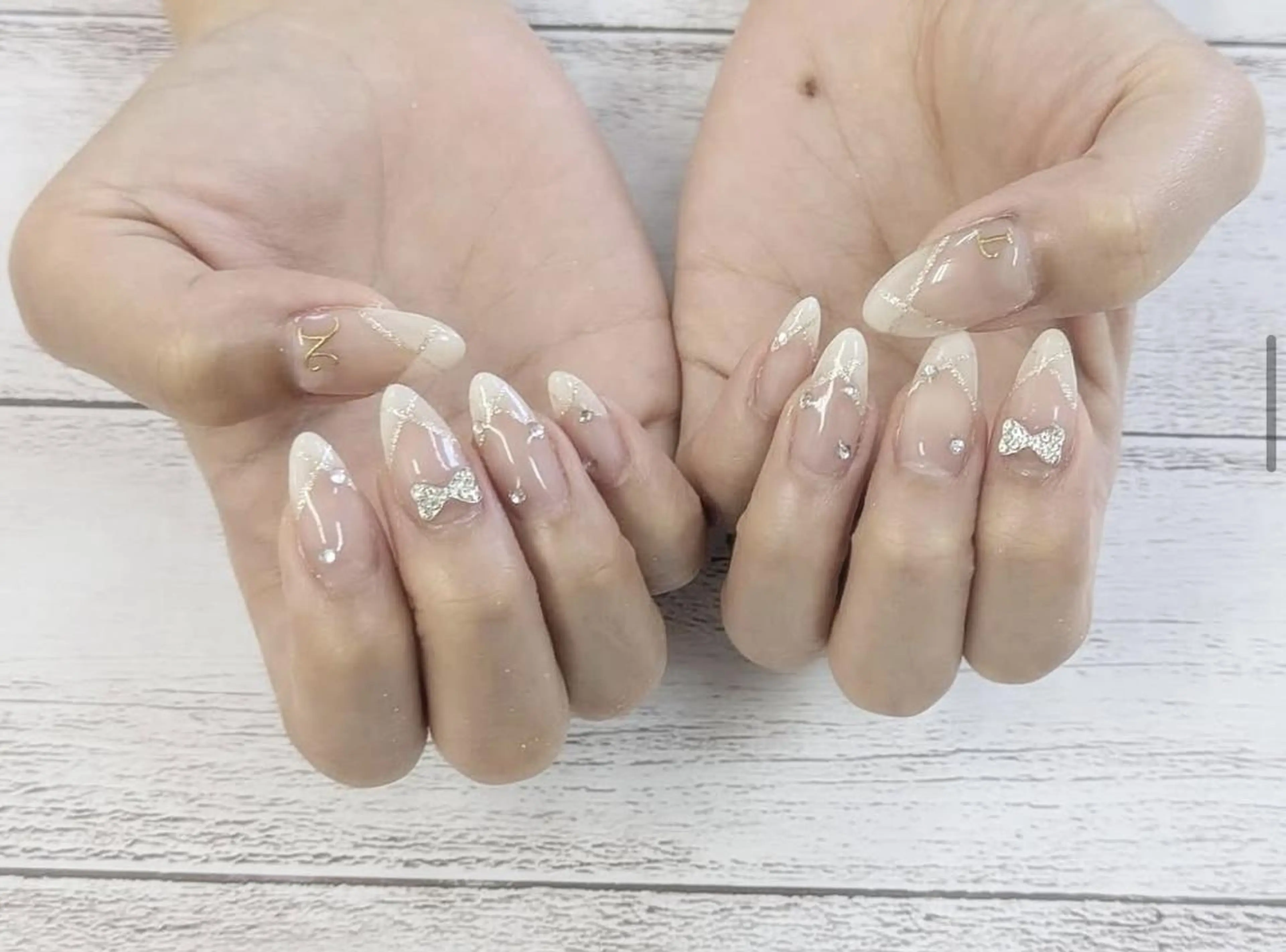 ネイル 長さ出し ジェルネイル 持ち込み パラジェル 春ネイル ハンドネイル リラネイル Aikenのネイルデザイン